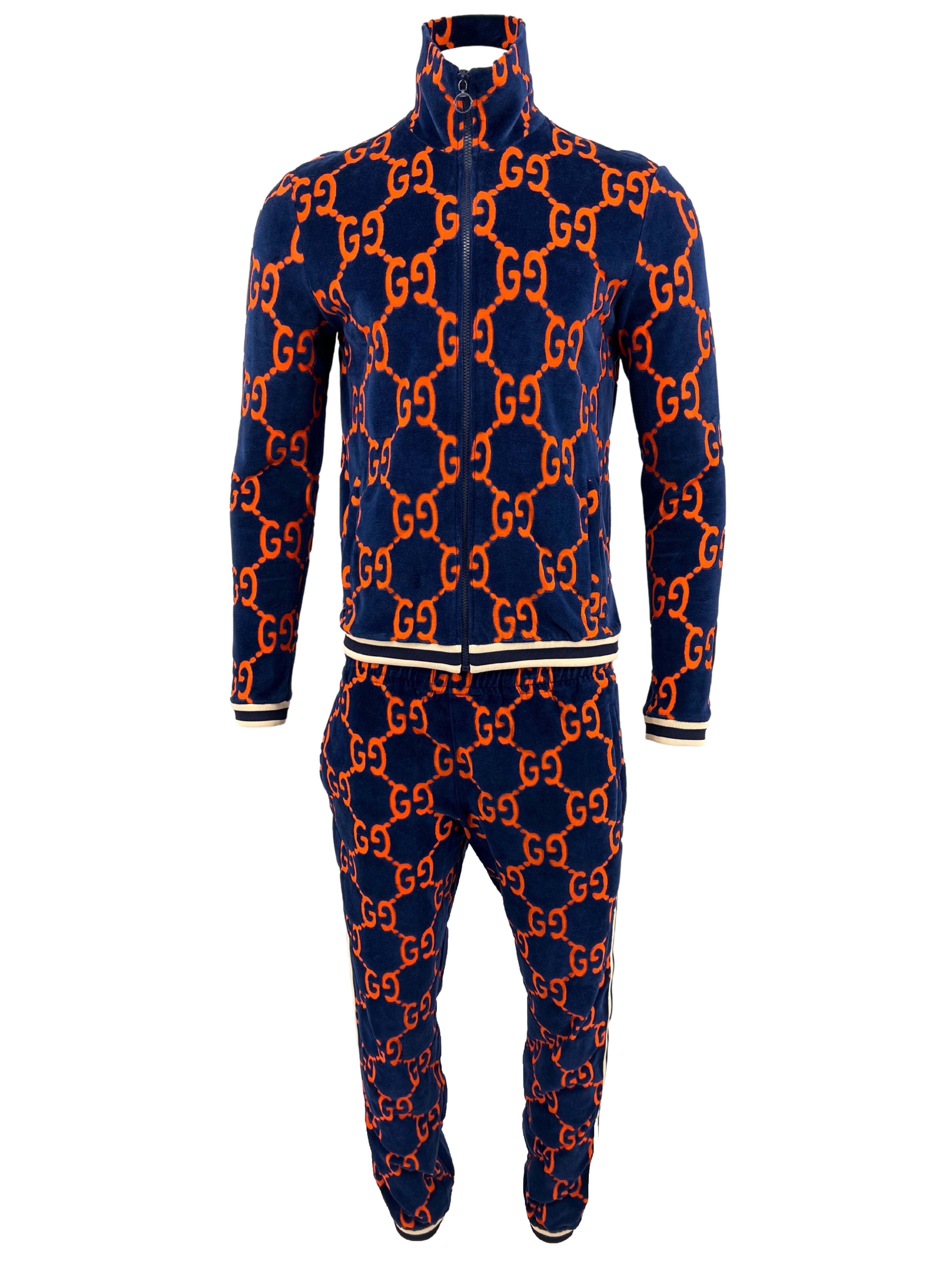 Gucci GG Chenille Tracksuit Velvet - Blue / Orange (Unused)