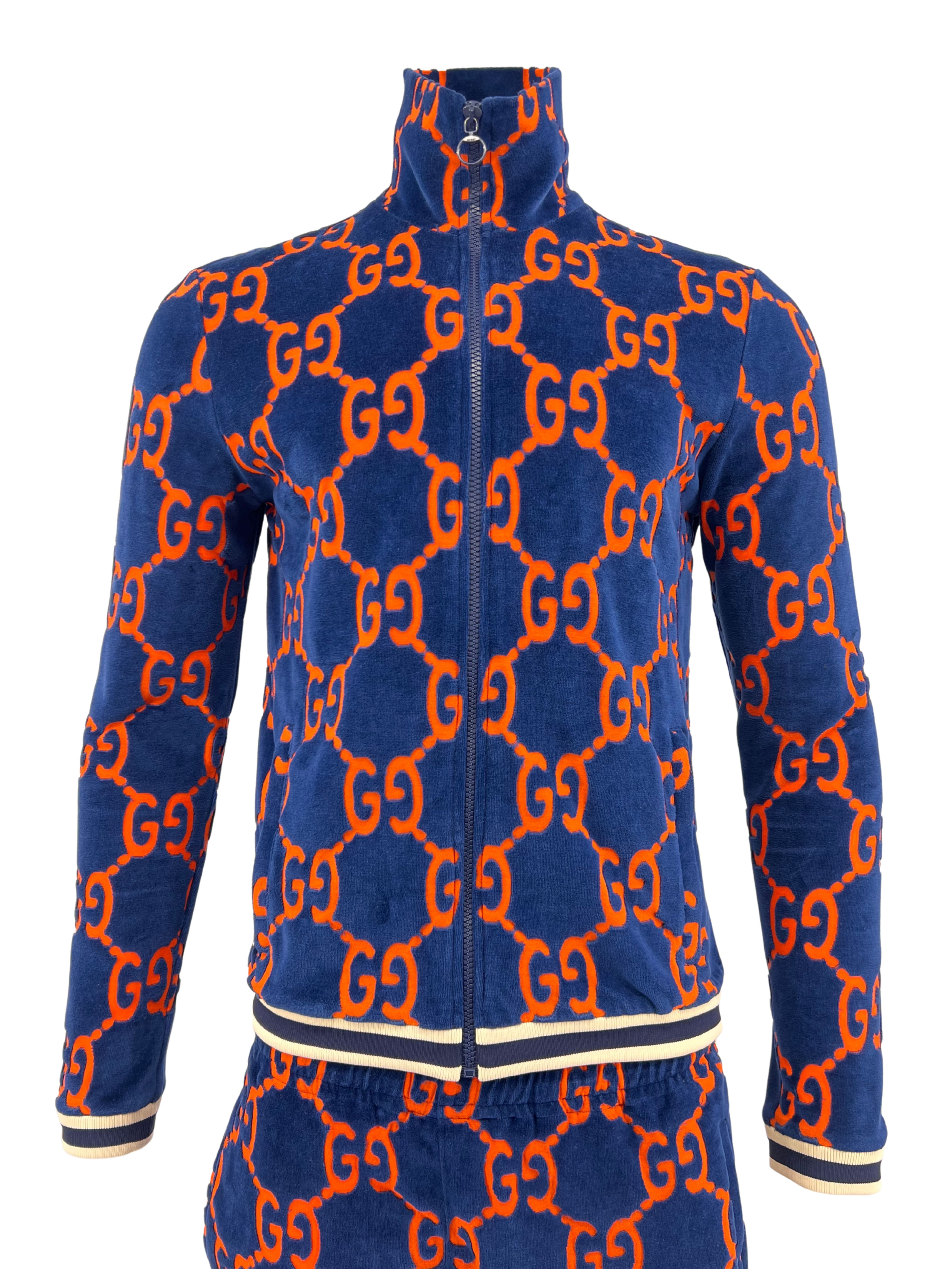 Gucci GG Chenille Tracksuit Velvet - Blue / Orange (Unused)