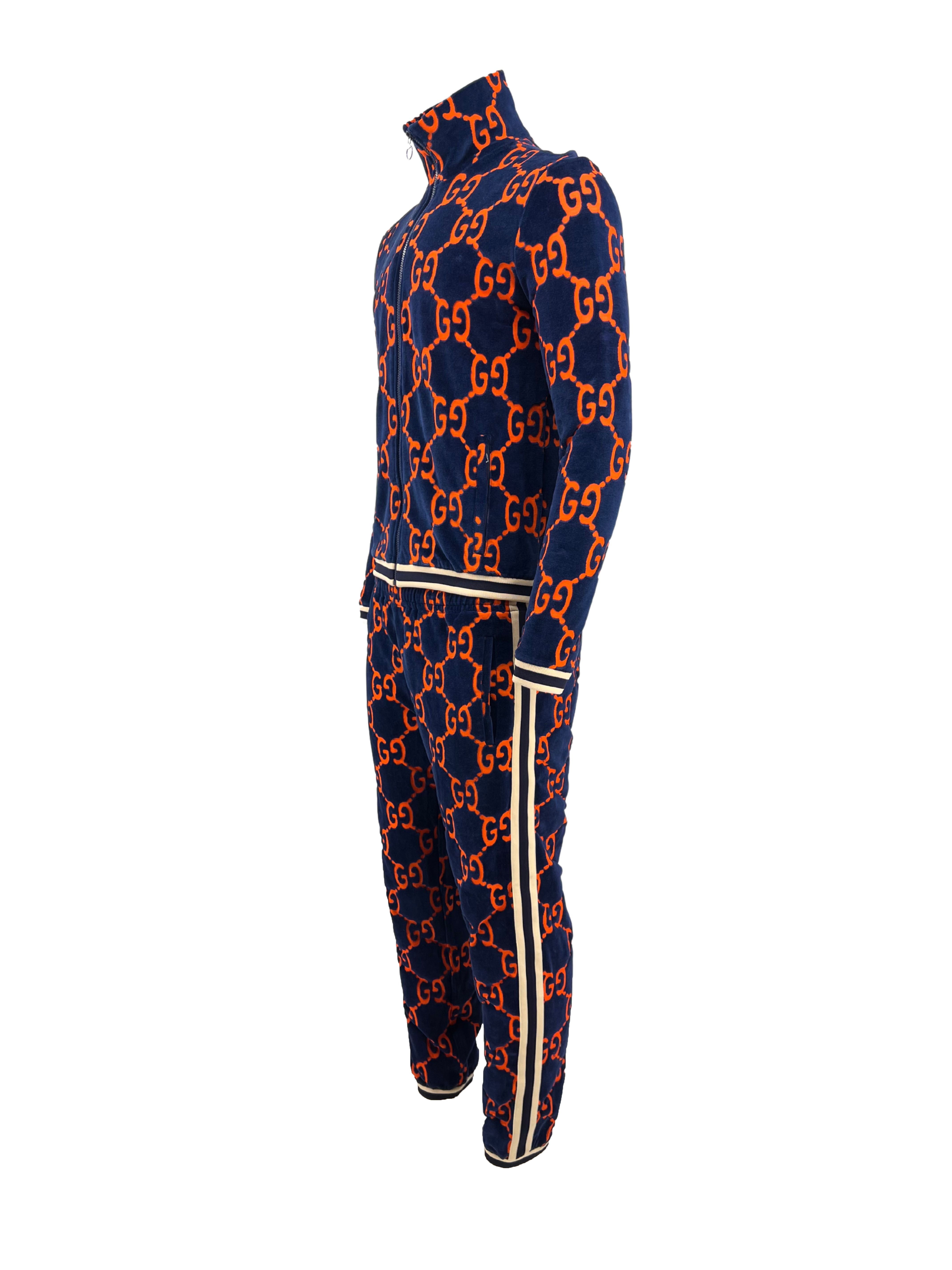 Gucci GG Chenille Tracksuit Velvet - Blue / Orange (Unused)