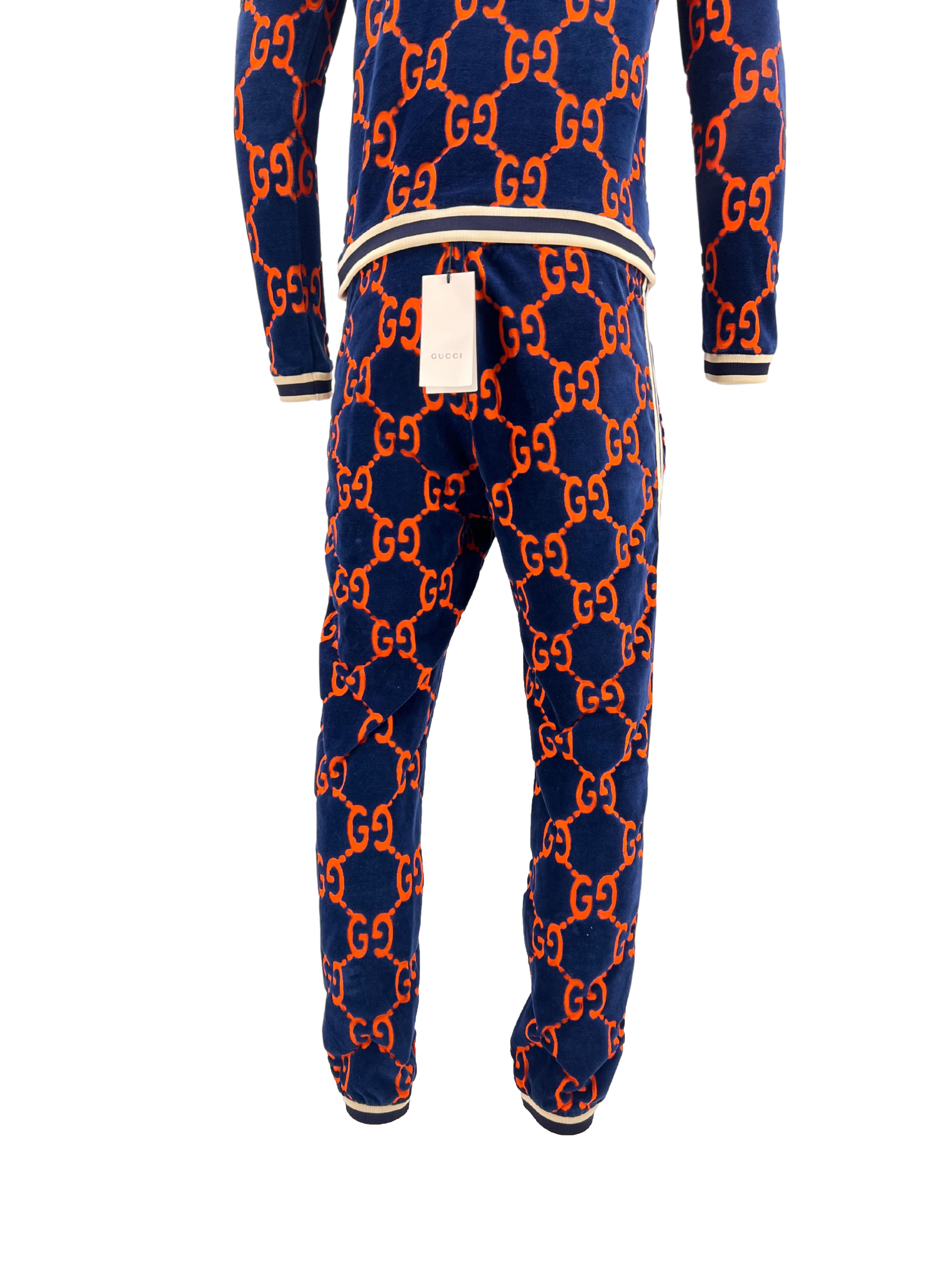 Gucci GG Chenille Tracksuit Velvet - Blue / Orange (Unused)