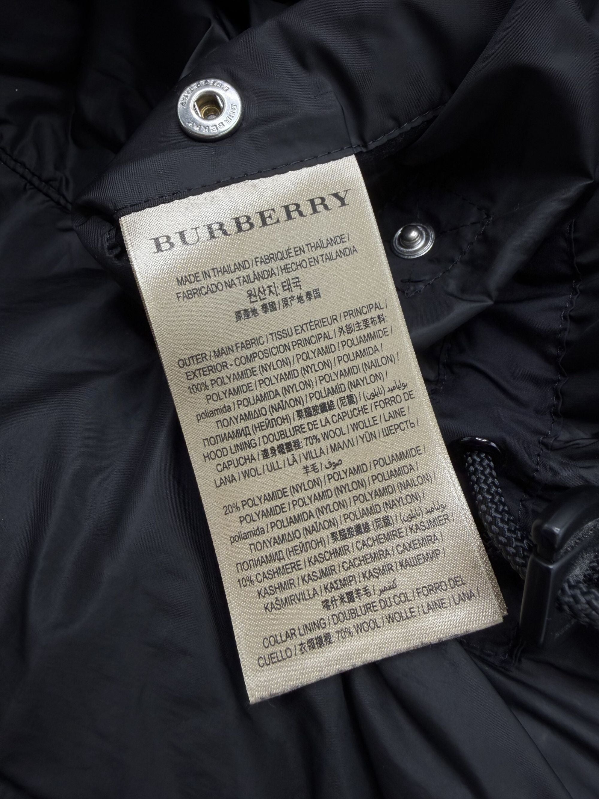 Burberry Hooded Puffer Jacket - Black Burberry