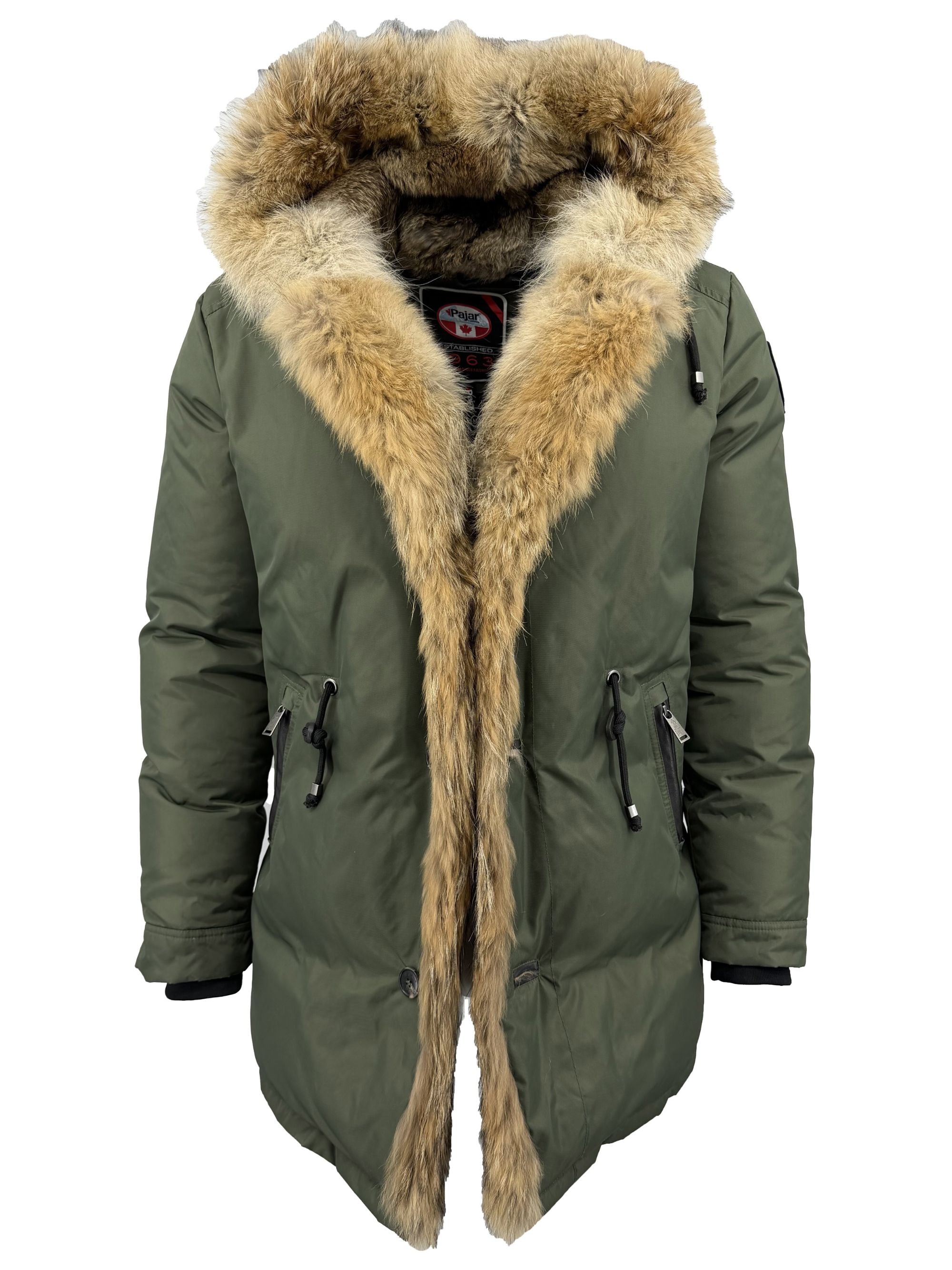 Pajar Canada Fur Parka Coat - Khaki Pajar Canada