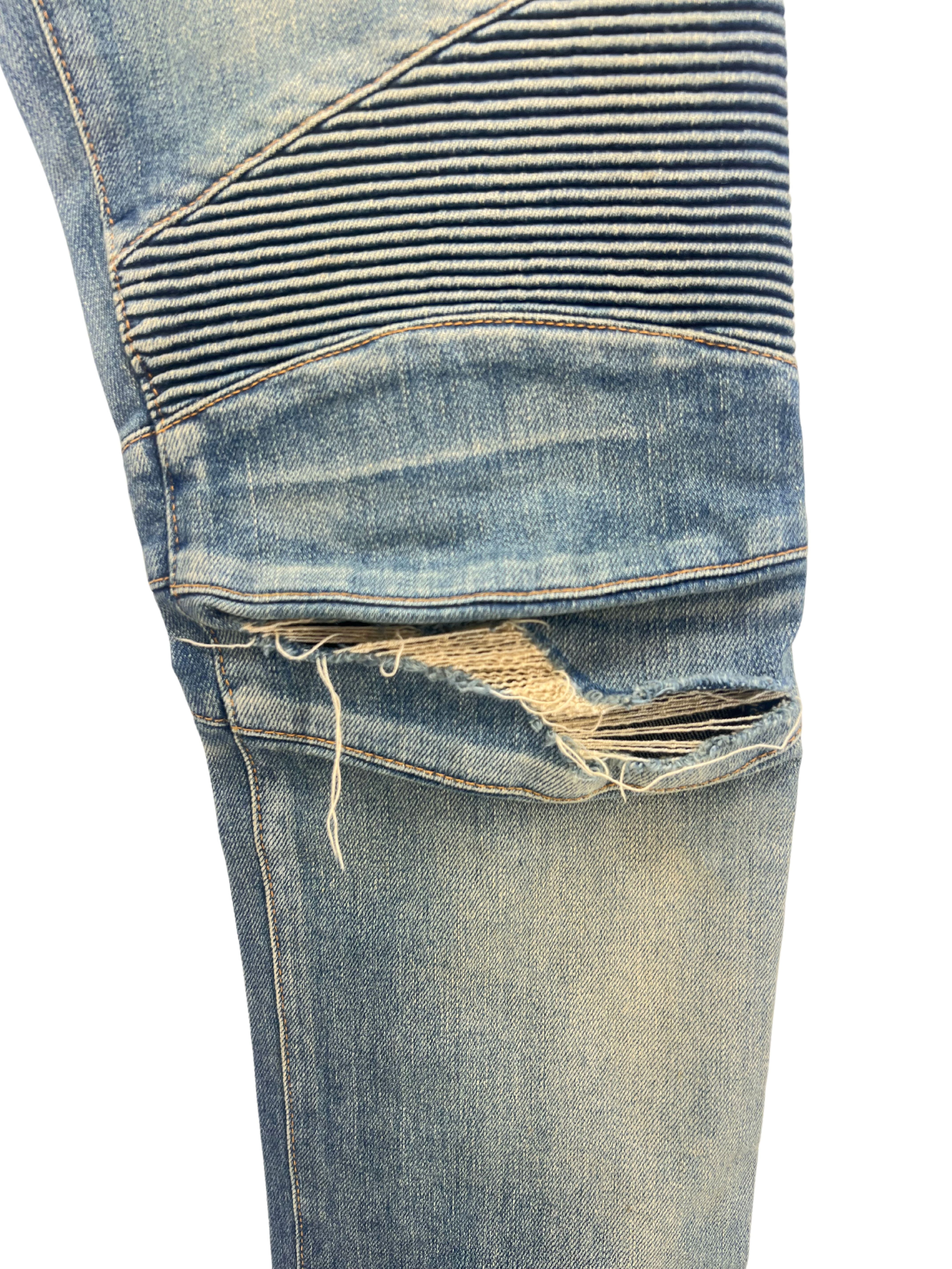 Balmain Bikers Jeans - Blue Balmain
