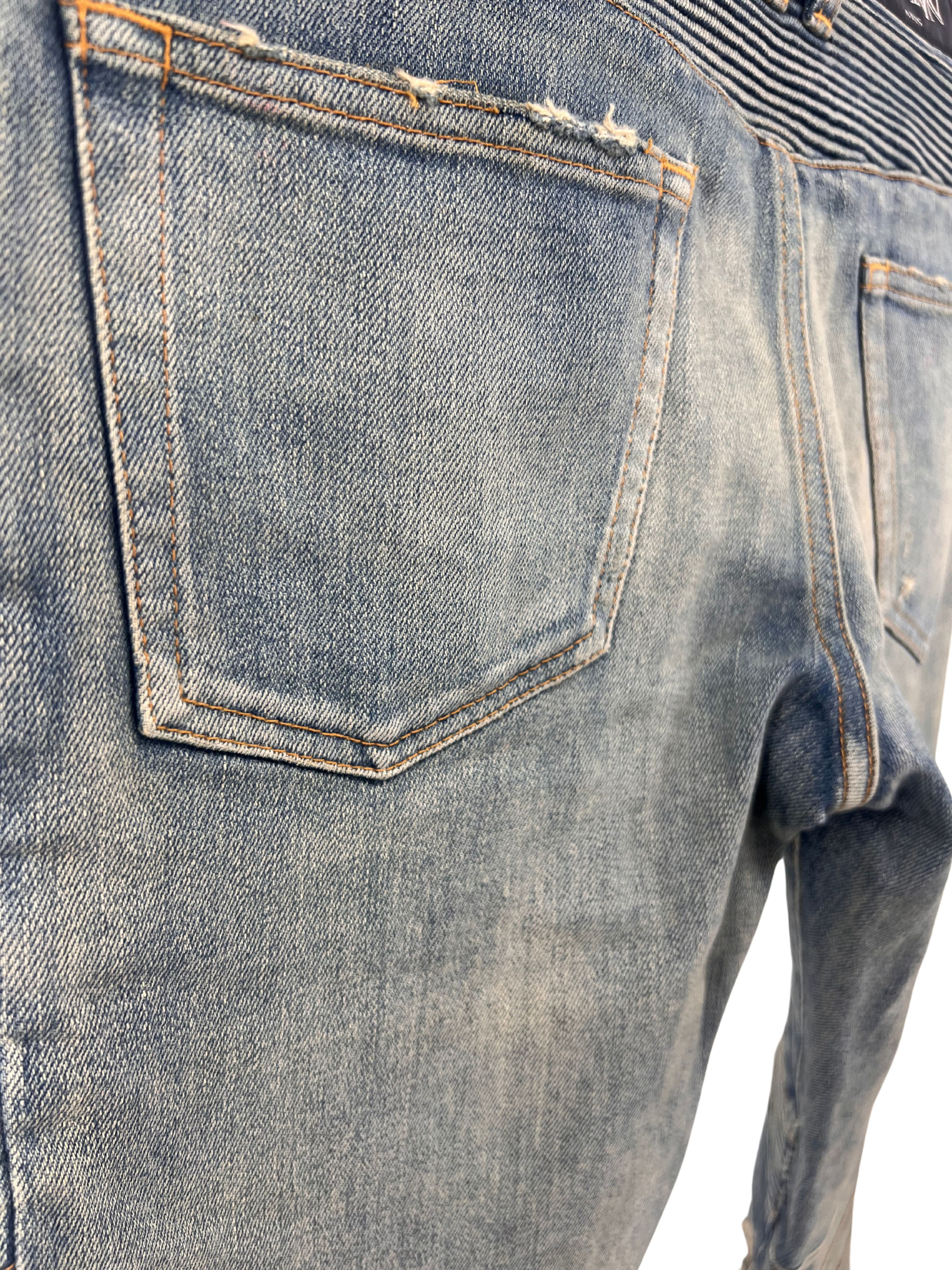 Balmain Bikers Jeans - Blue Balmain
