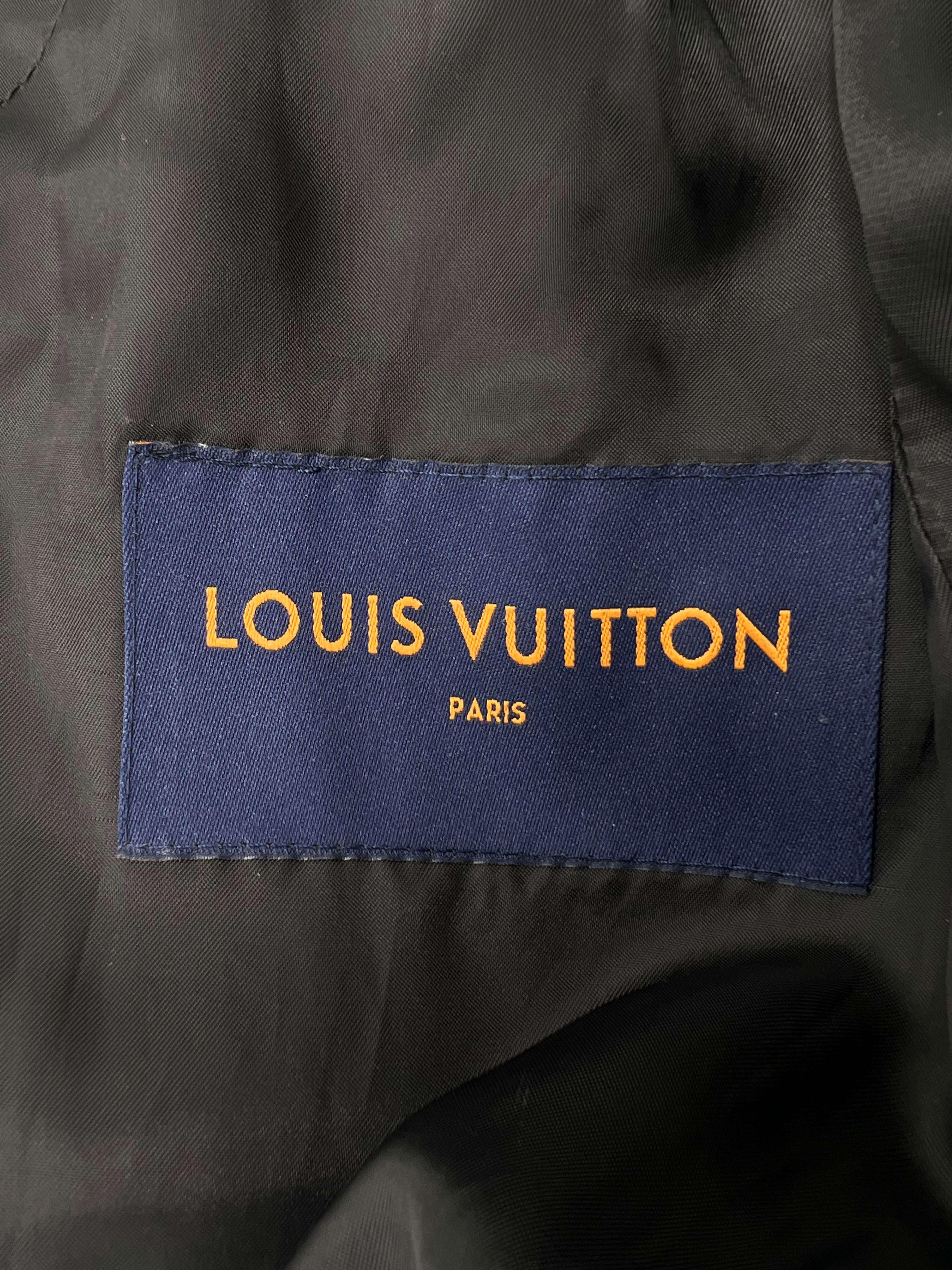 Louis Vuitton Frequency Embroidered Leather Jacket - Black Louis Vuitton
