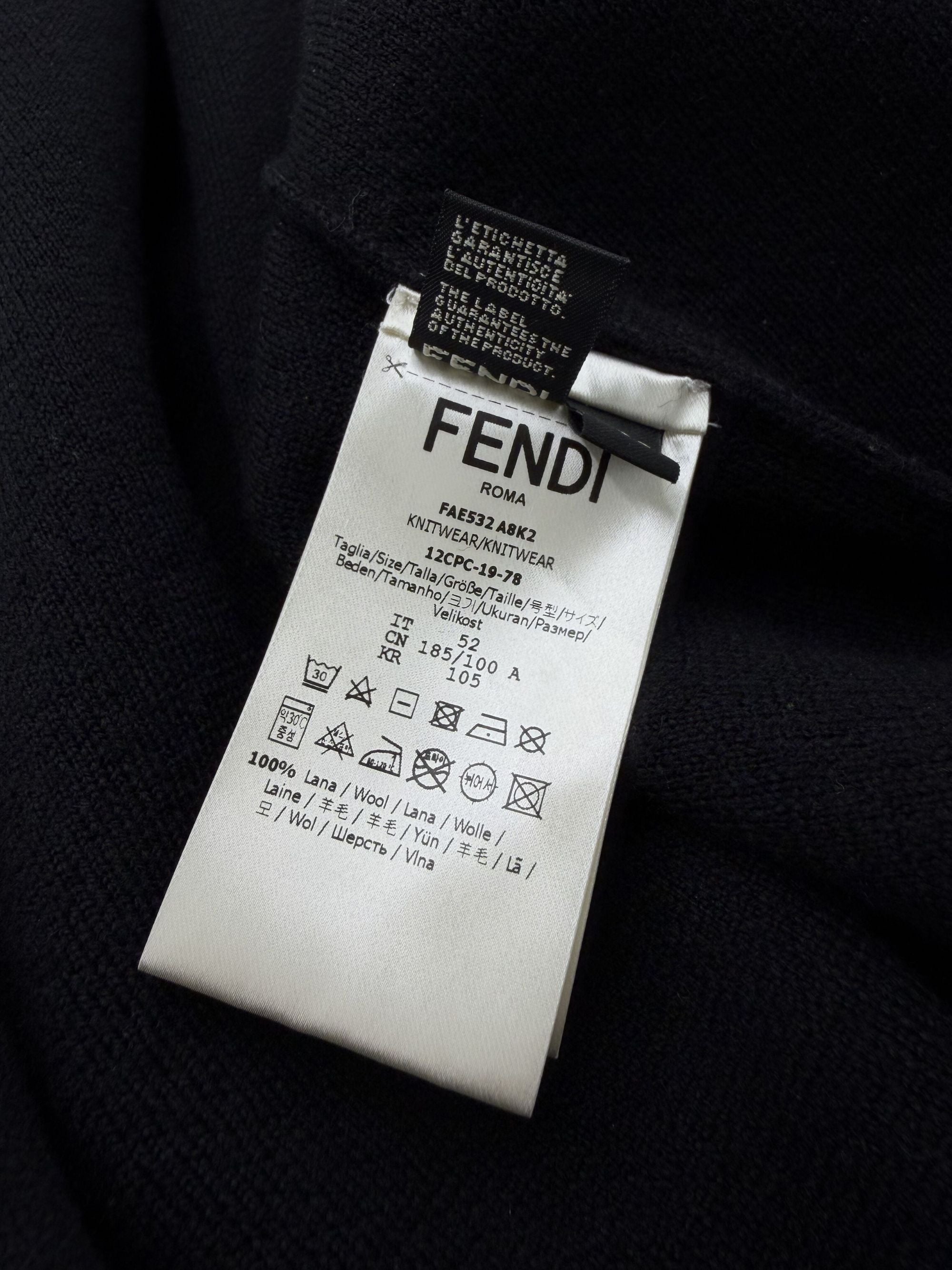 Fendi FF Zip-Up Sweater - Black Fendi