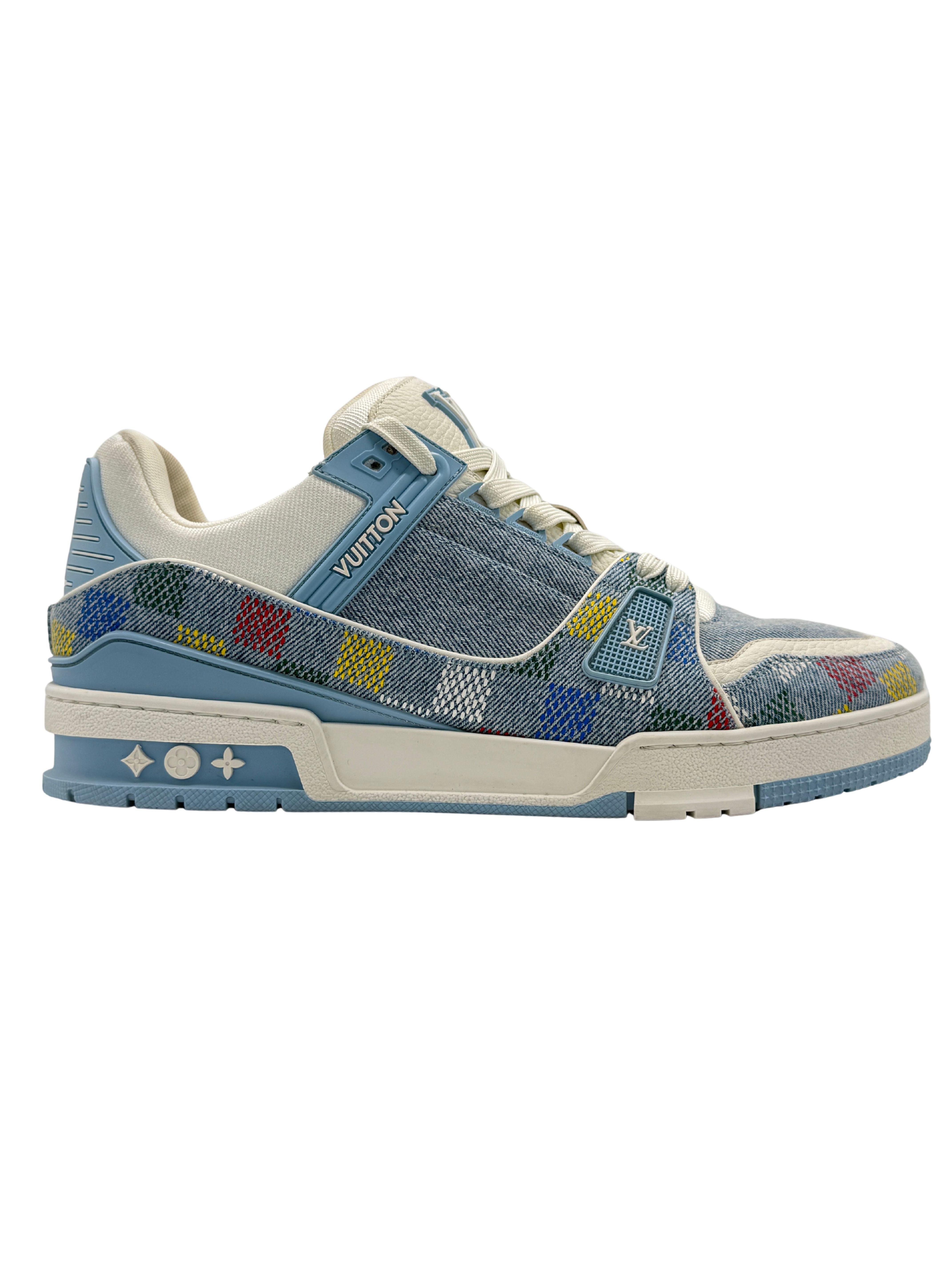 Louis Vuitton LV Trainer Denim Damier - Light Blue