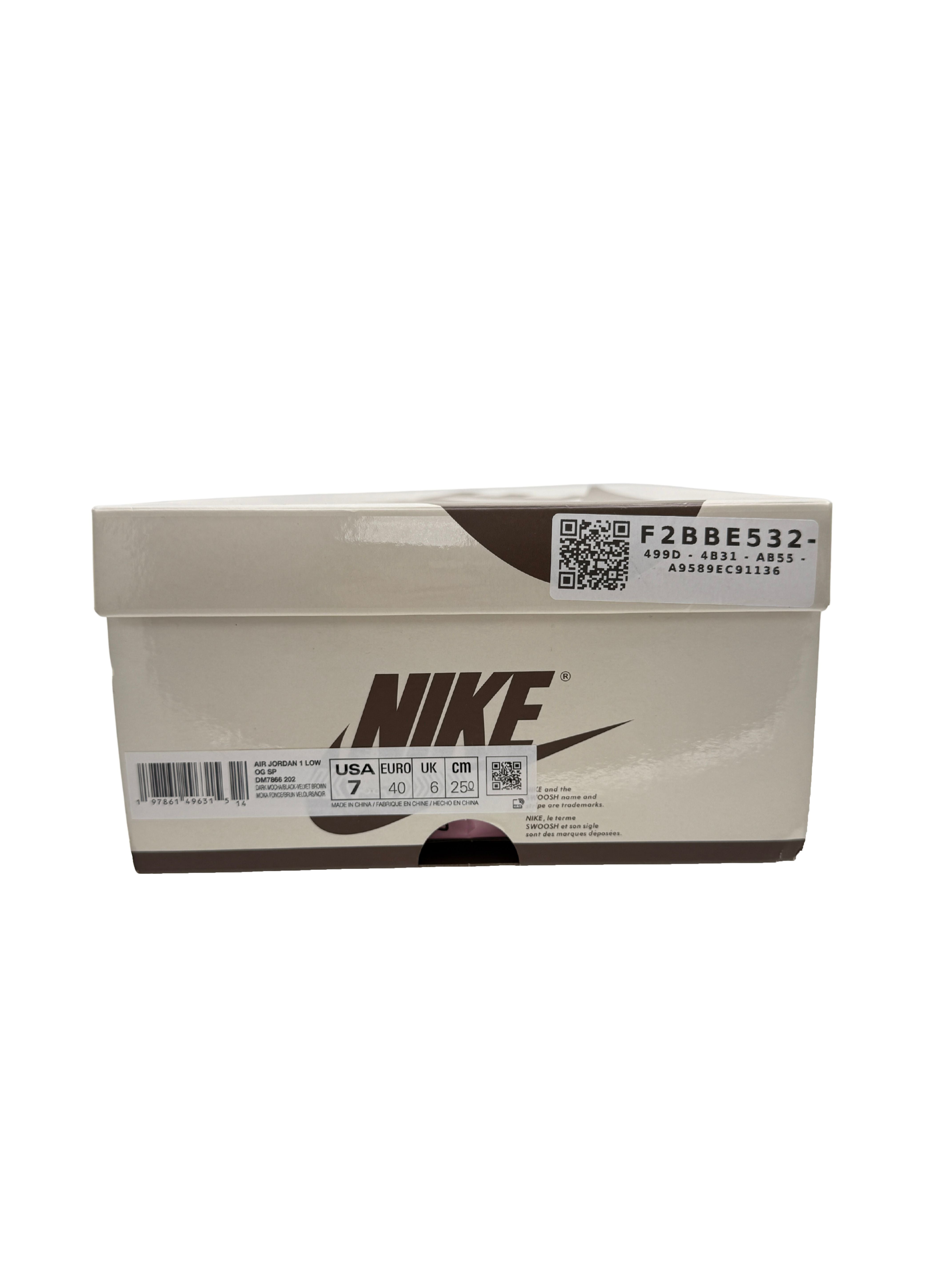 Nike x Travis Scott Jordan 1 Velvet Brown (Unused) Nike