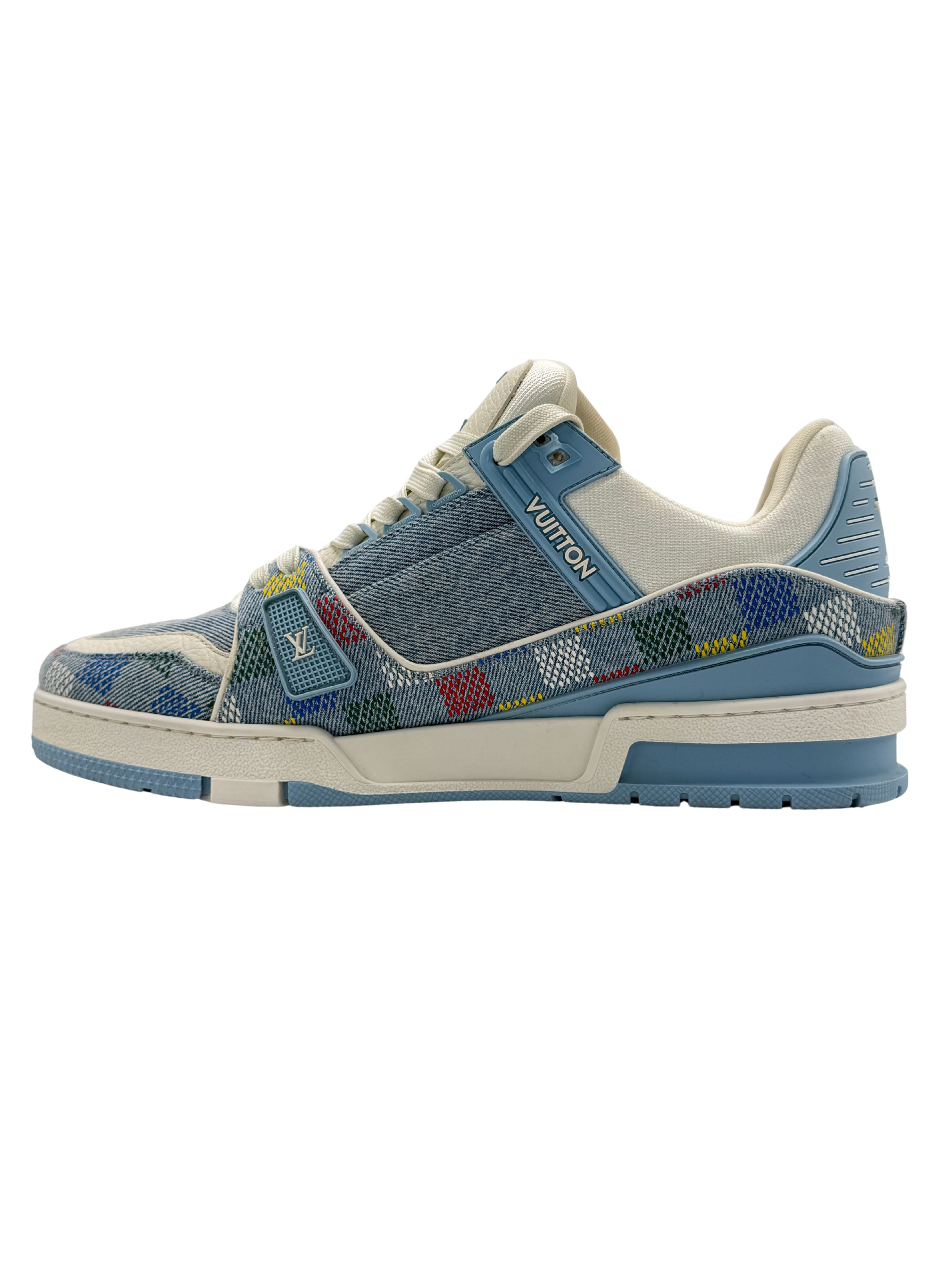 Louis Vuitton LV Trainer Denim Damier - Light Blue