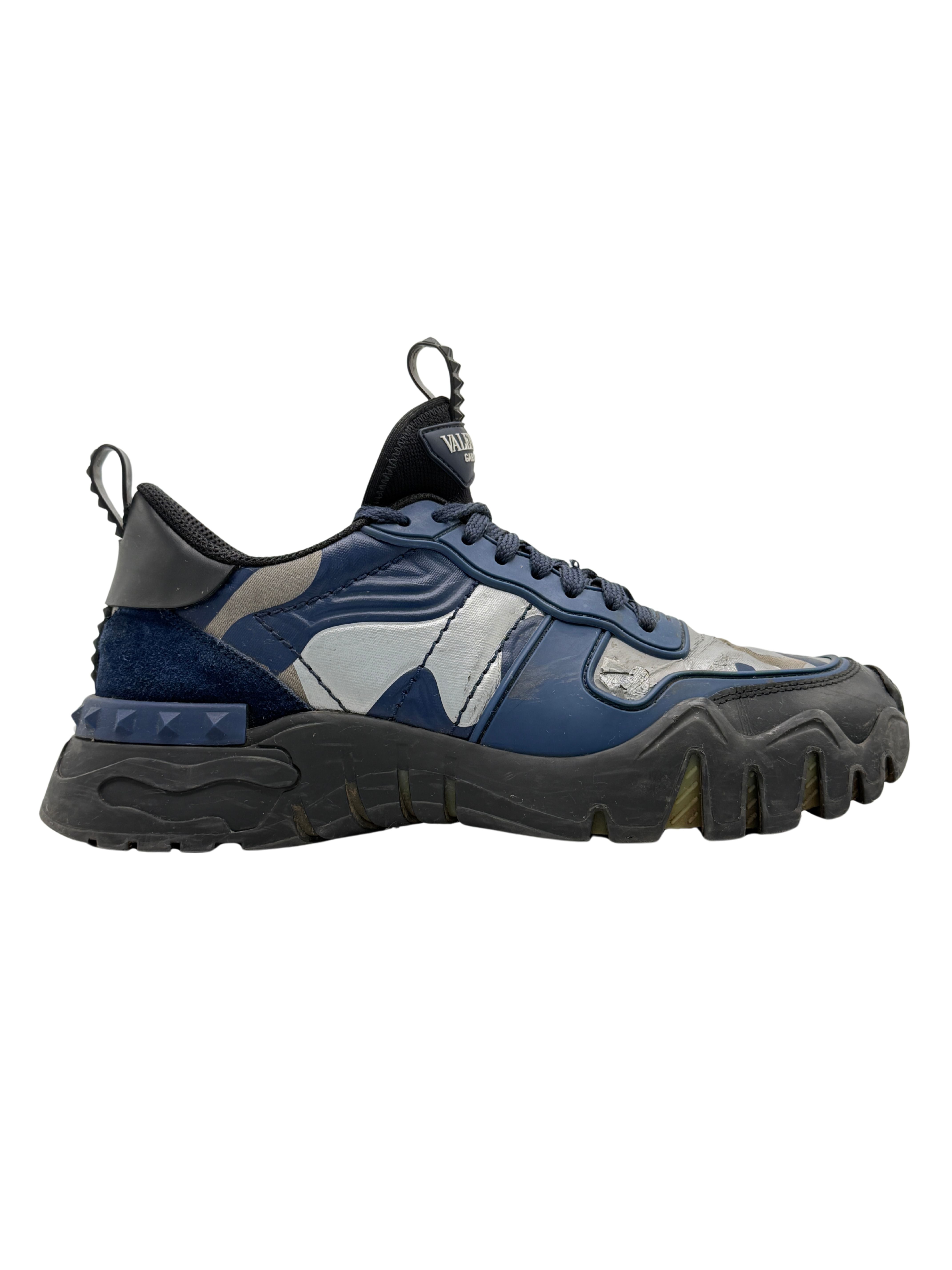 Valentino Camo Rockrunner Plus Trainer - Blue Valentino