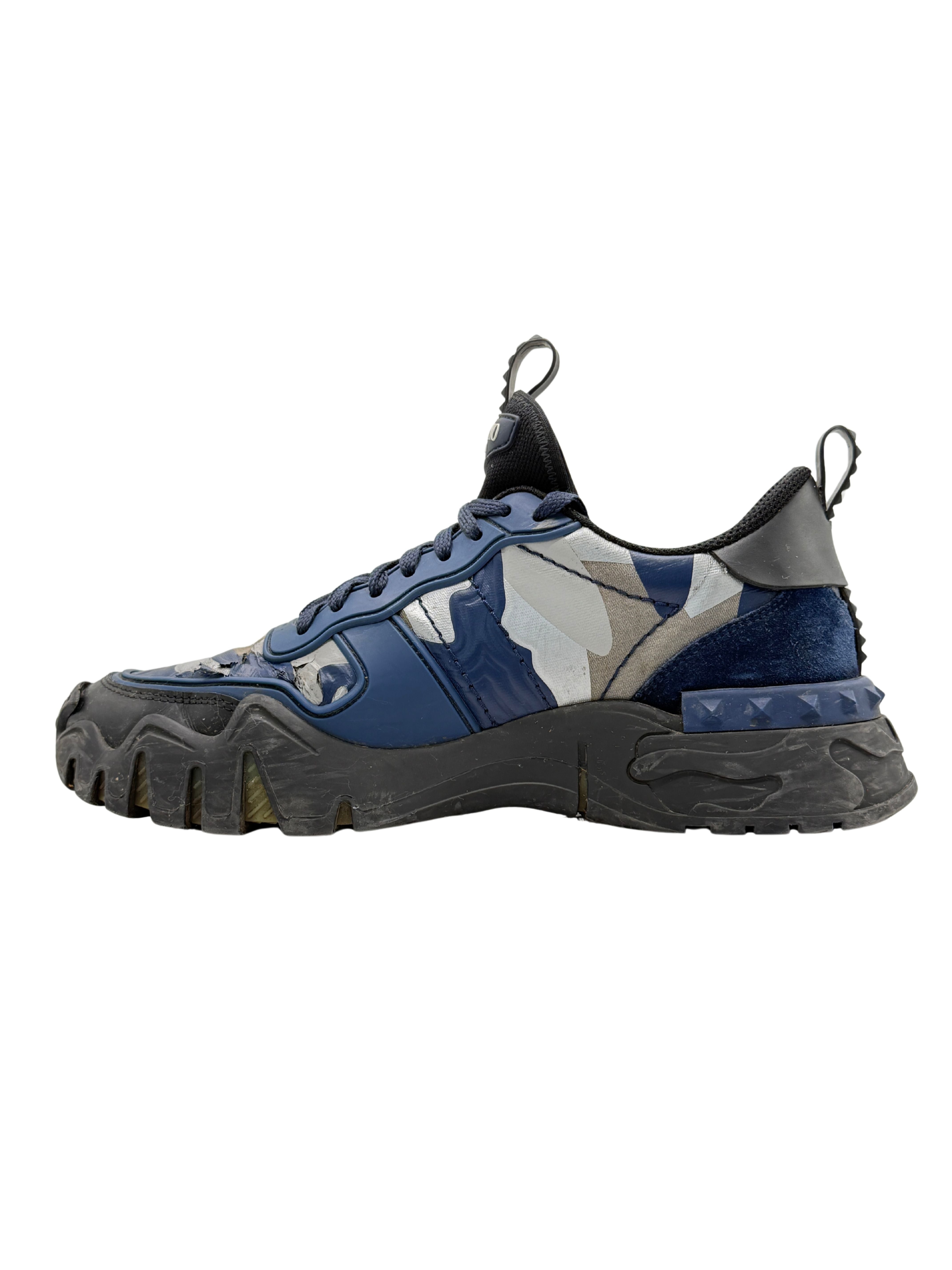 Valentino Camo Rockrunner Plus Trainer - Blue Valentino