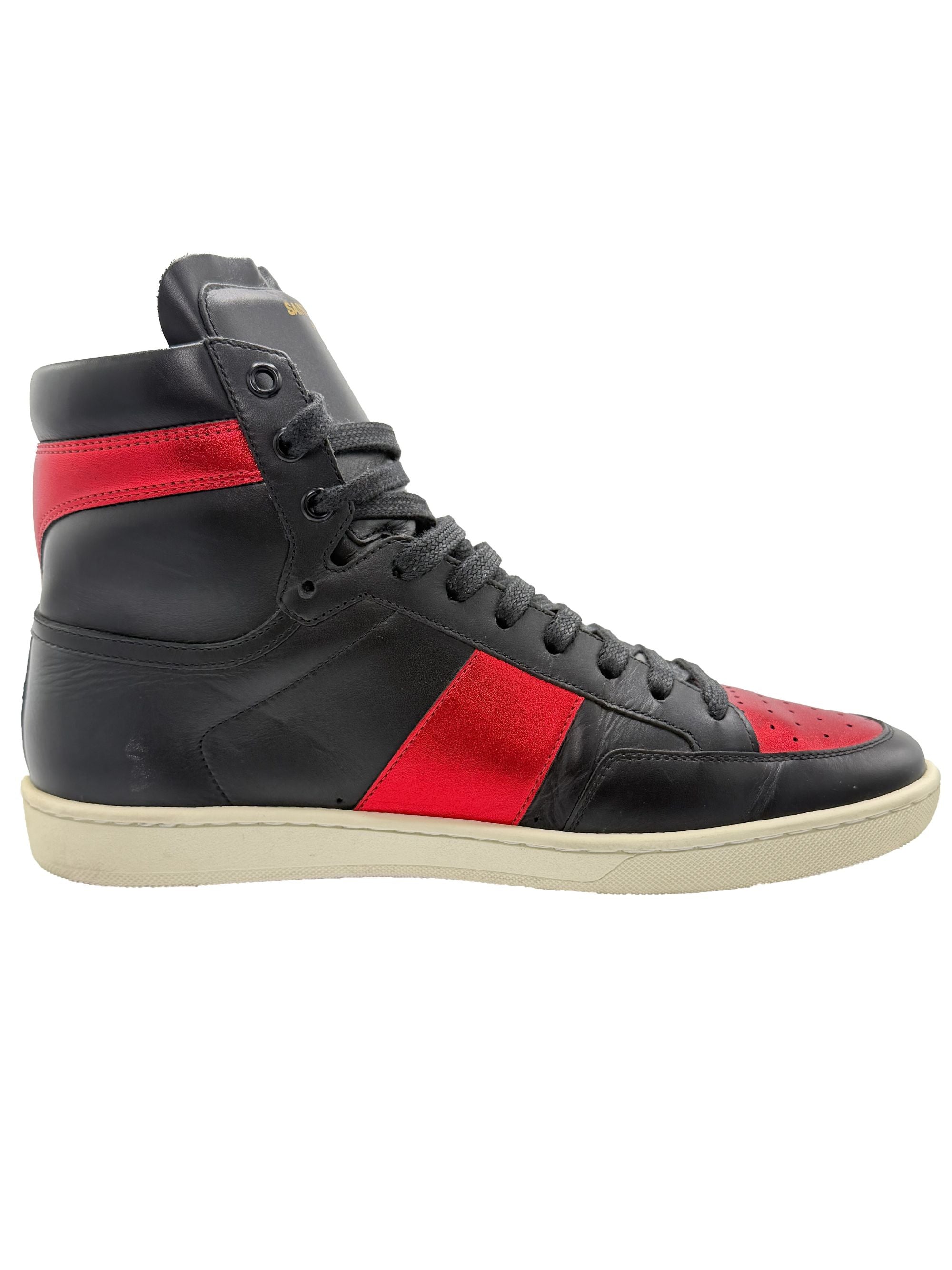 Yves Saint Laurent High Top Trainer - Black Yves Saint Laurent