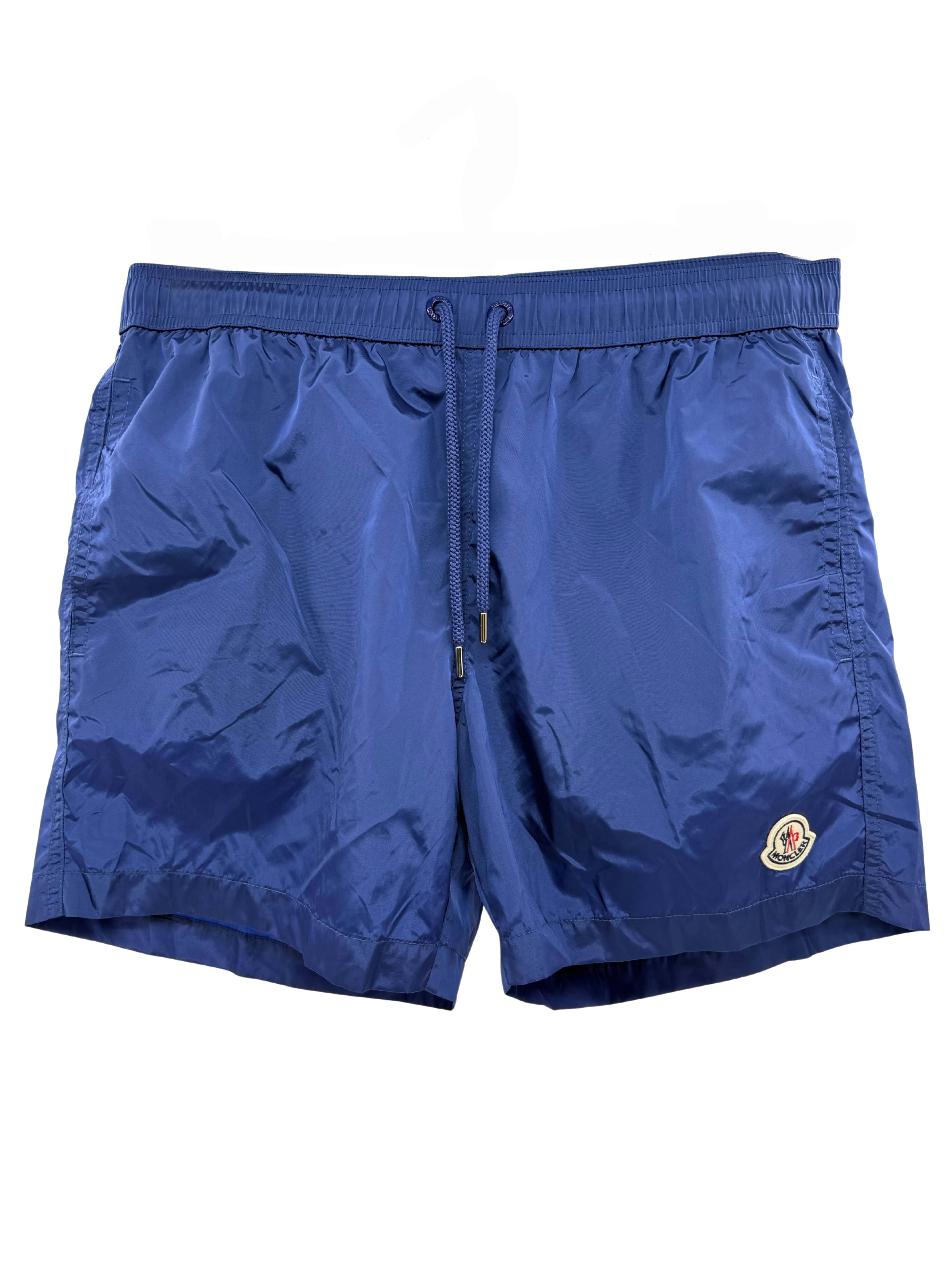 Moncler Logo Patch Swim Shorts - Blue (Unused) Moncler