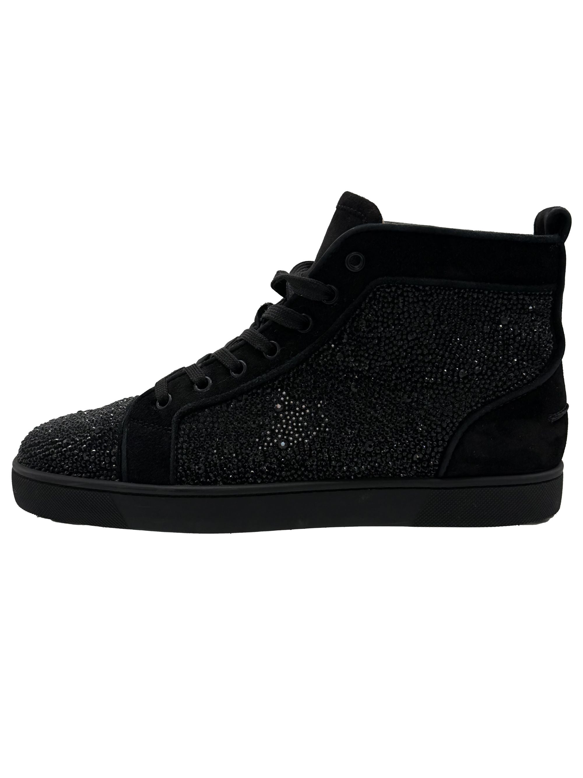 Louboutin Louis Strass High Top Trainer - Black Christian Louboutin
