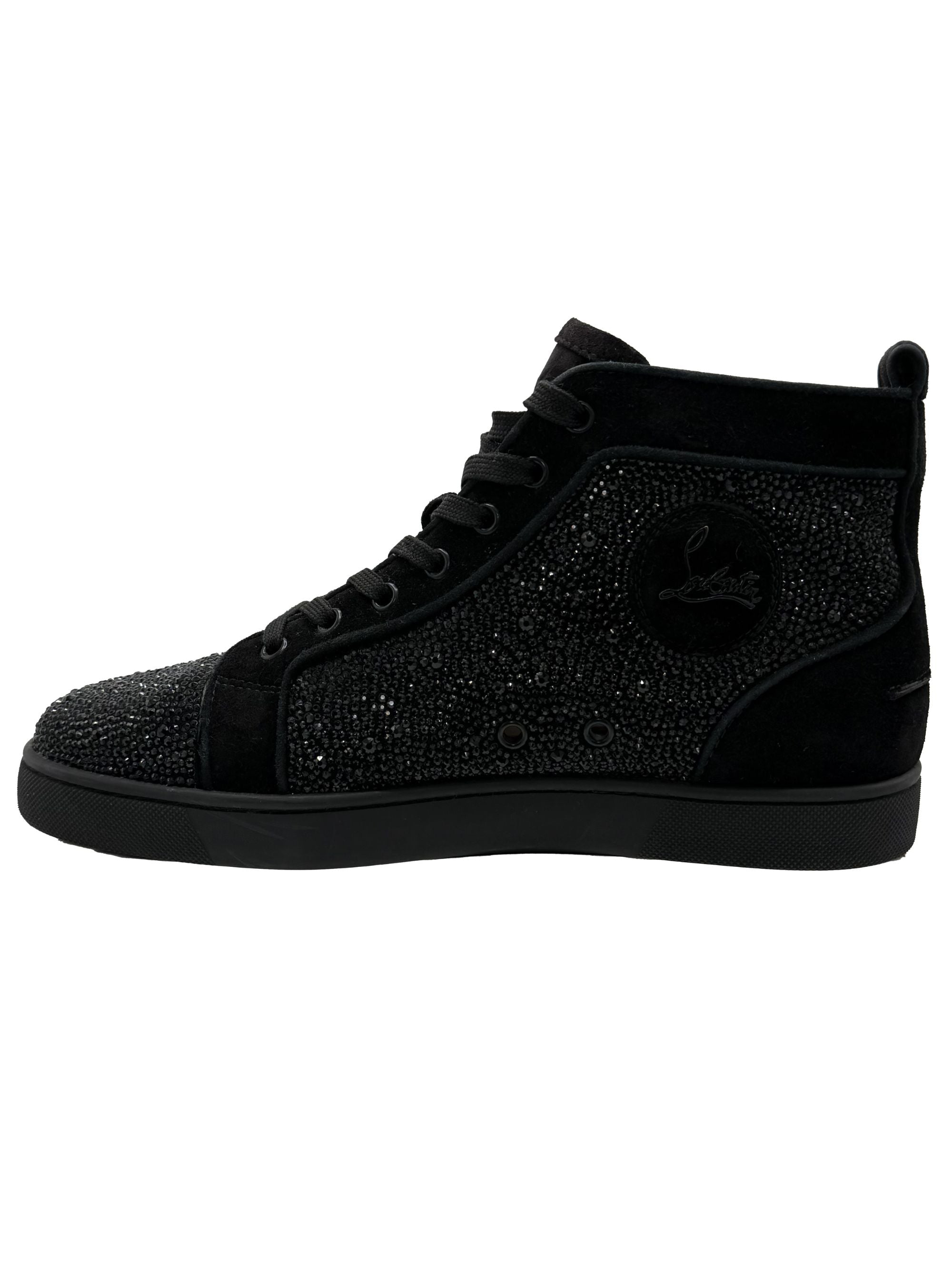 Louboutin Louis Strass High Top Trainer - Black Christian Louboutin