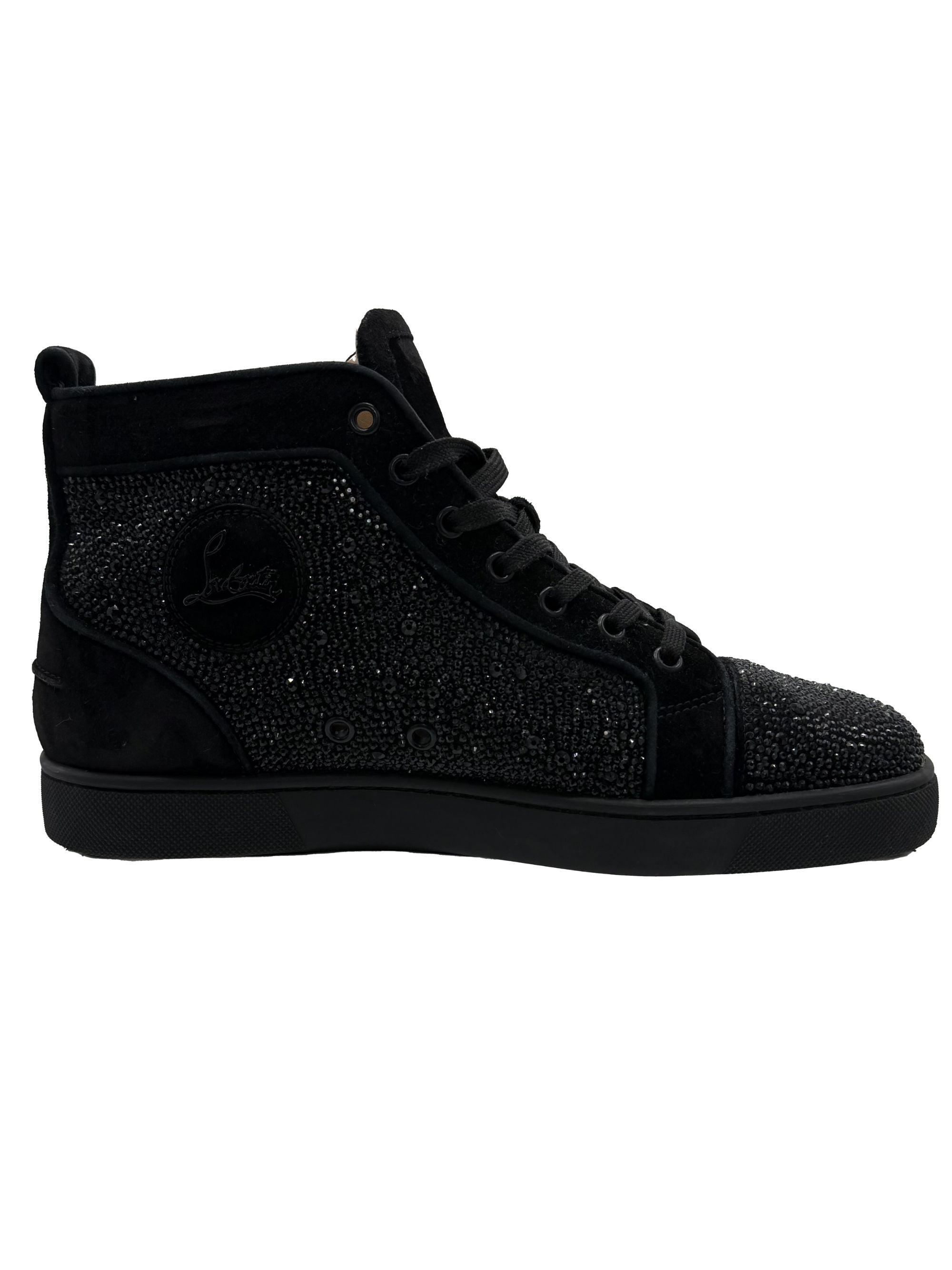 Louboutin Louis Strass High Top Trainer - Black Christian Louboutin