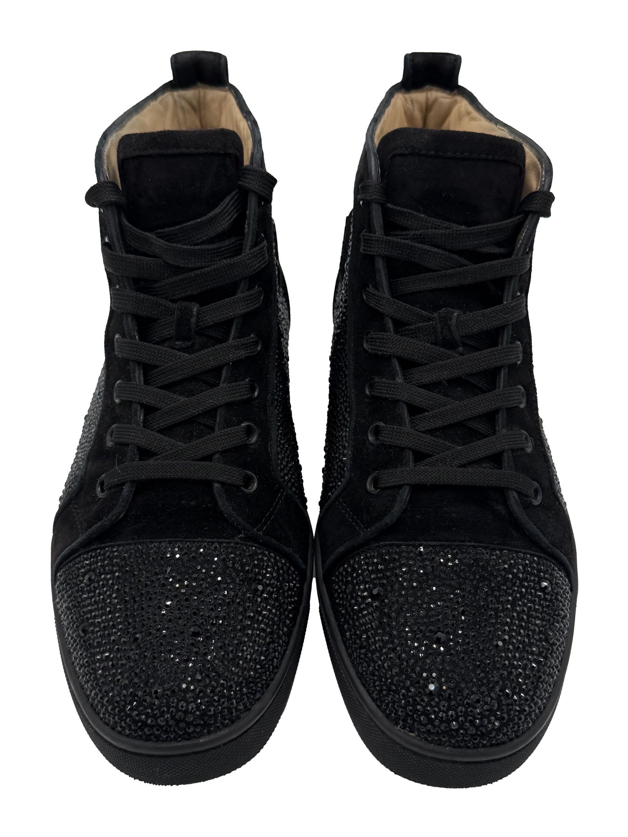 Louboutin Louis Strass High Top Trainer - Black Christian Louboutin