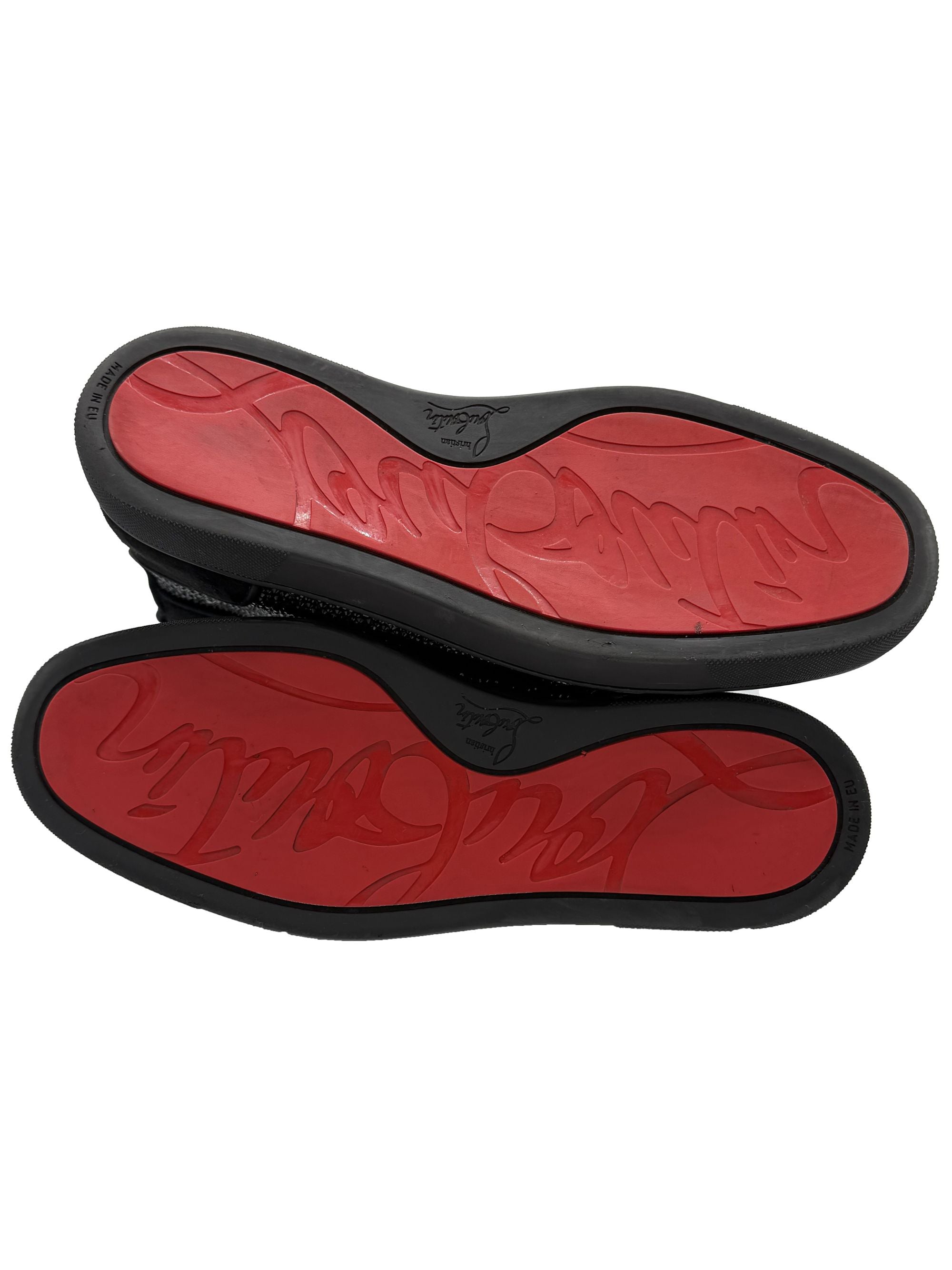 Louboutin Louis Strass High Top Trainer - Black Christian Louboutin