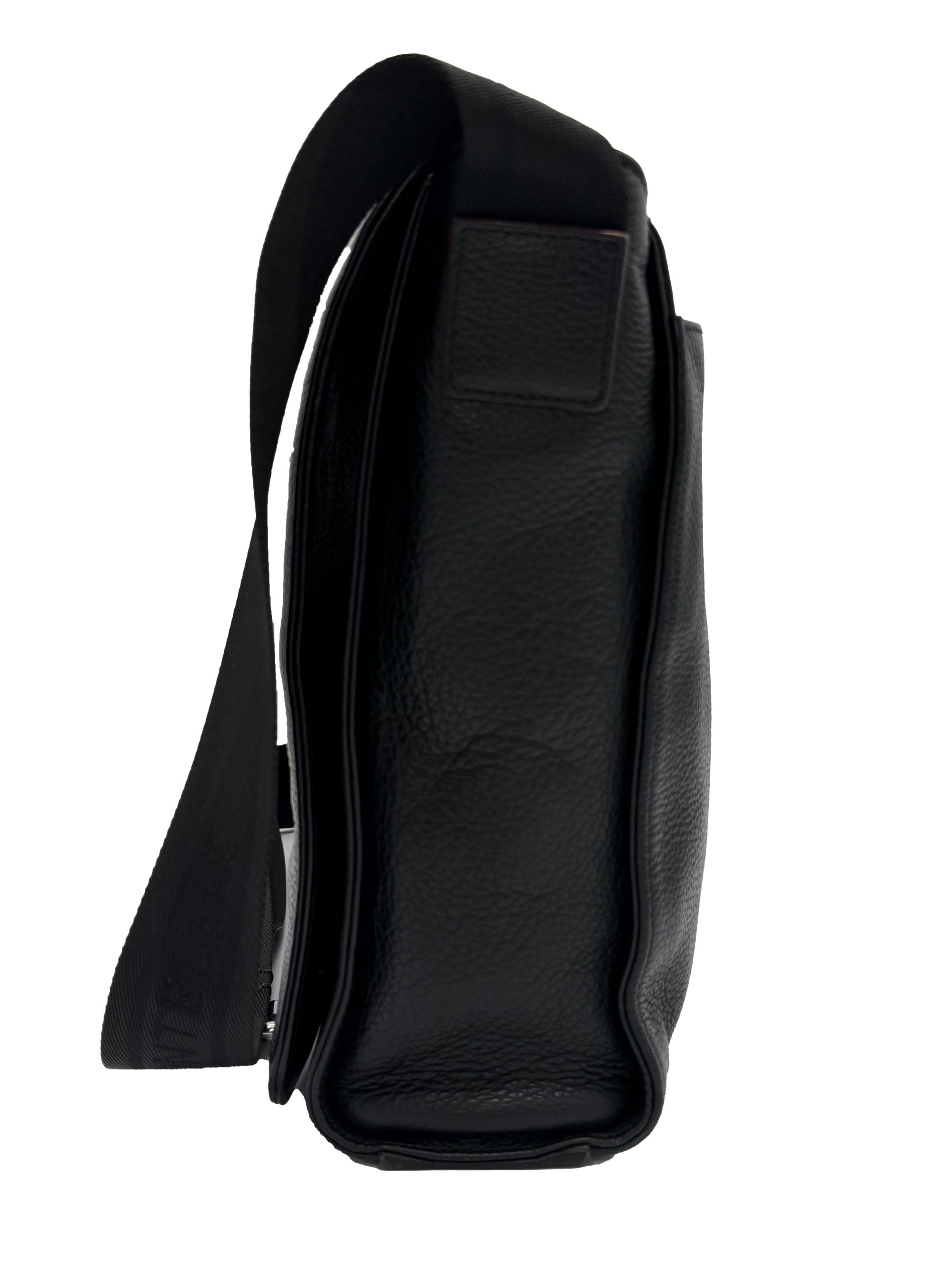 Montblanc Leather Messenger Bag - Black Montblanc