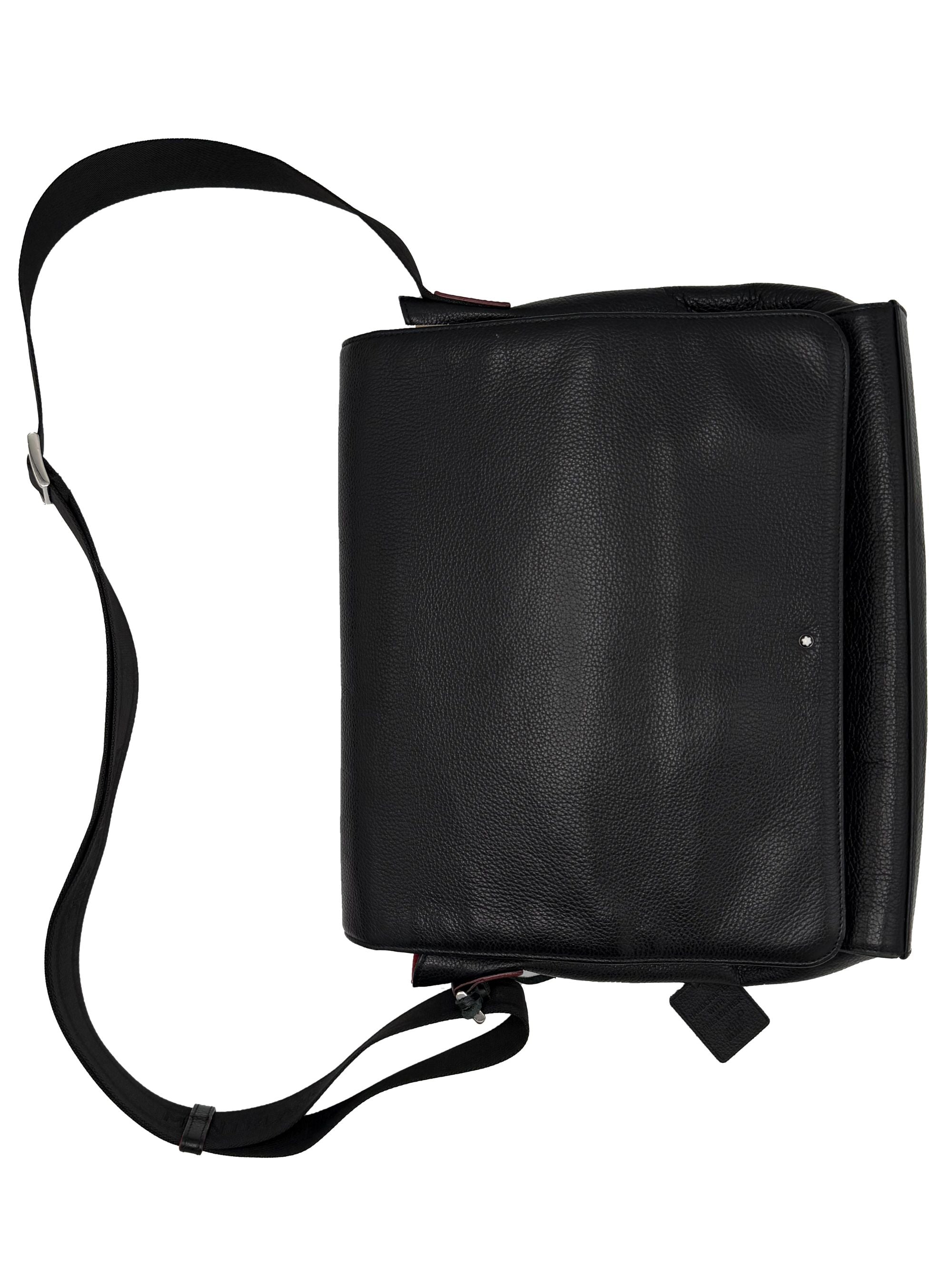 Montblanc Leather Messenger Bag - Black Montblanc