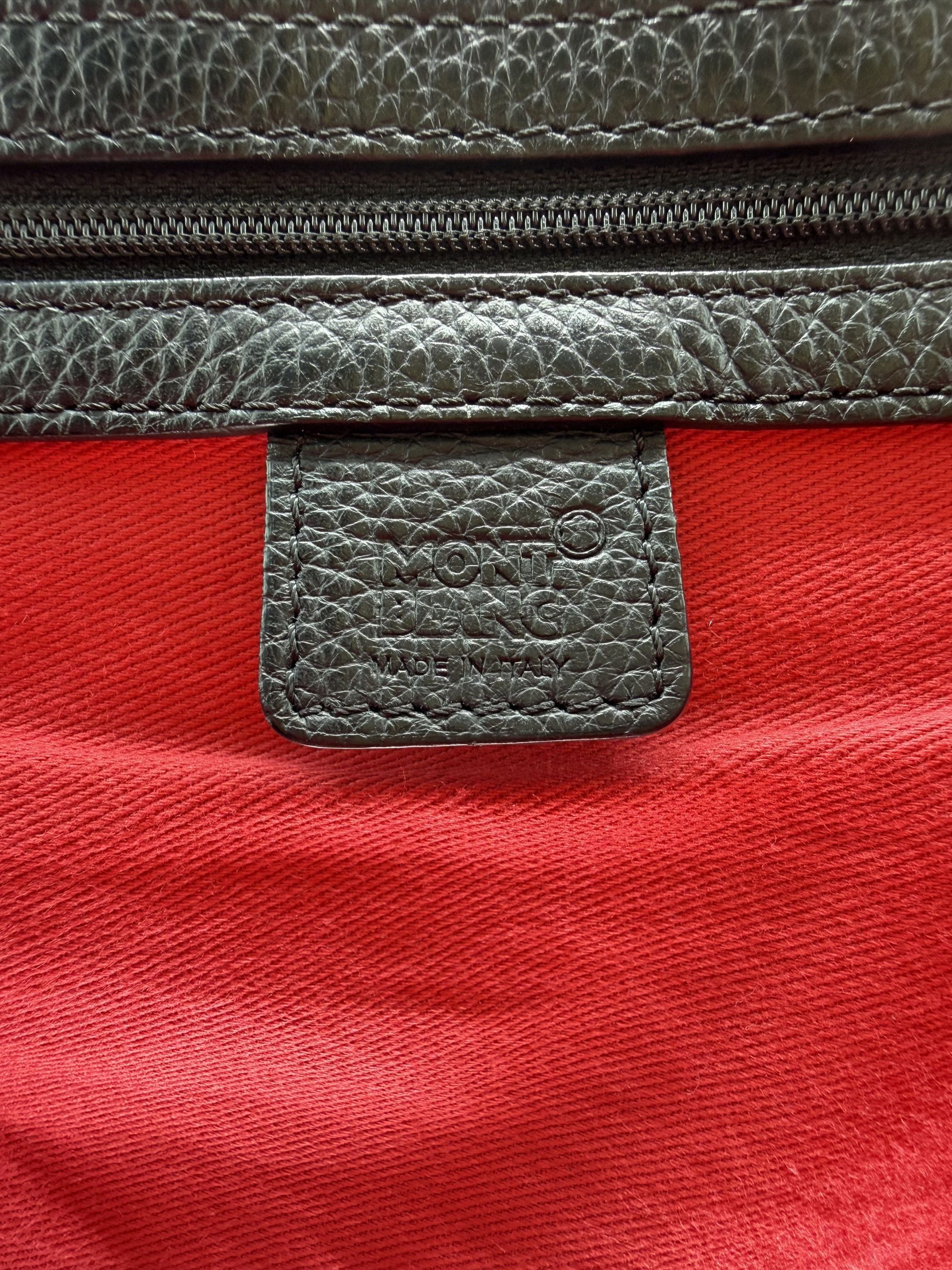 Montblanc Leather Messenger Bag - Black Montblanc