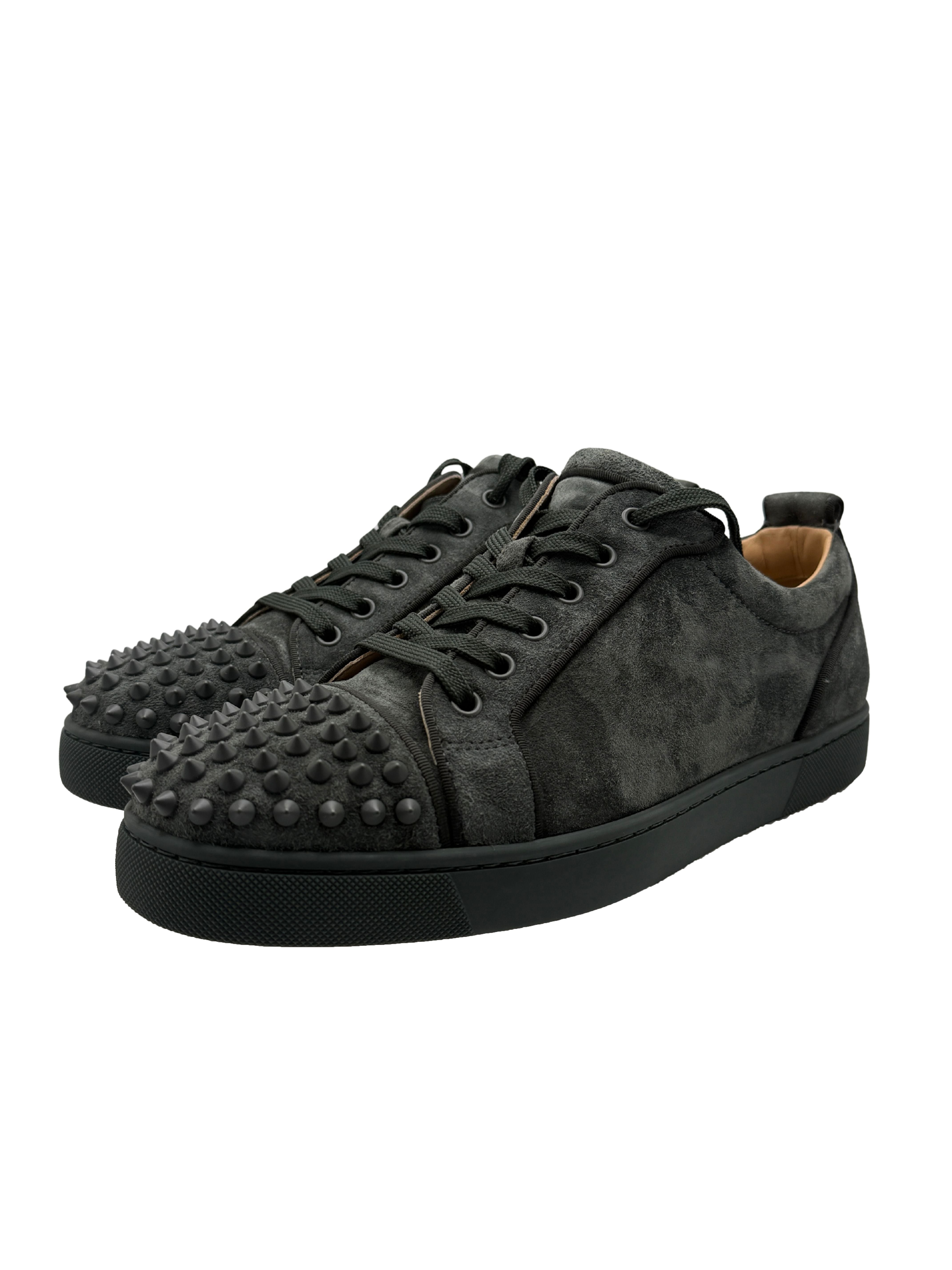Christian Louboutin Low Spike Suede - Khaki Grey Christian Louboutin