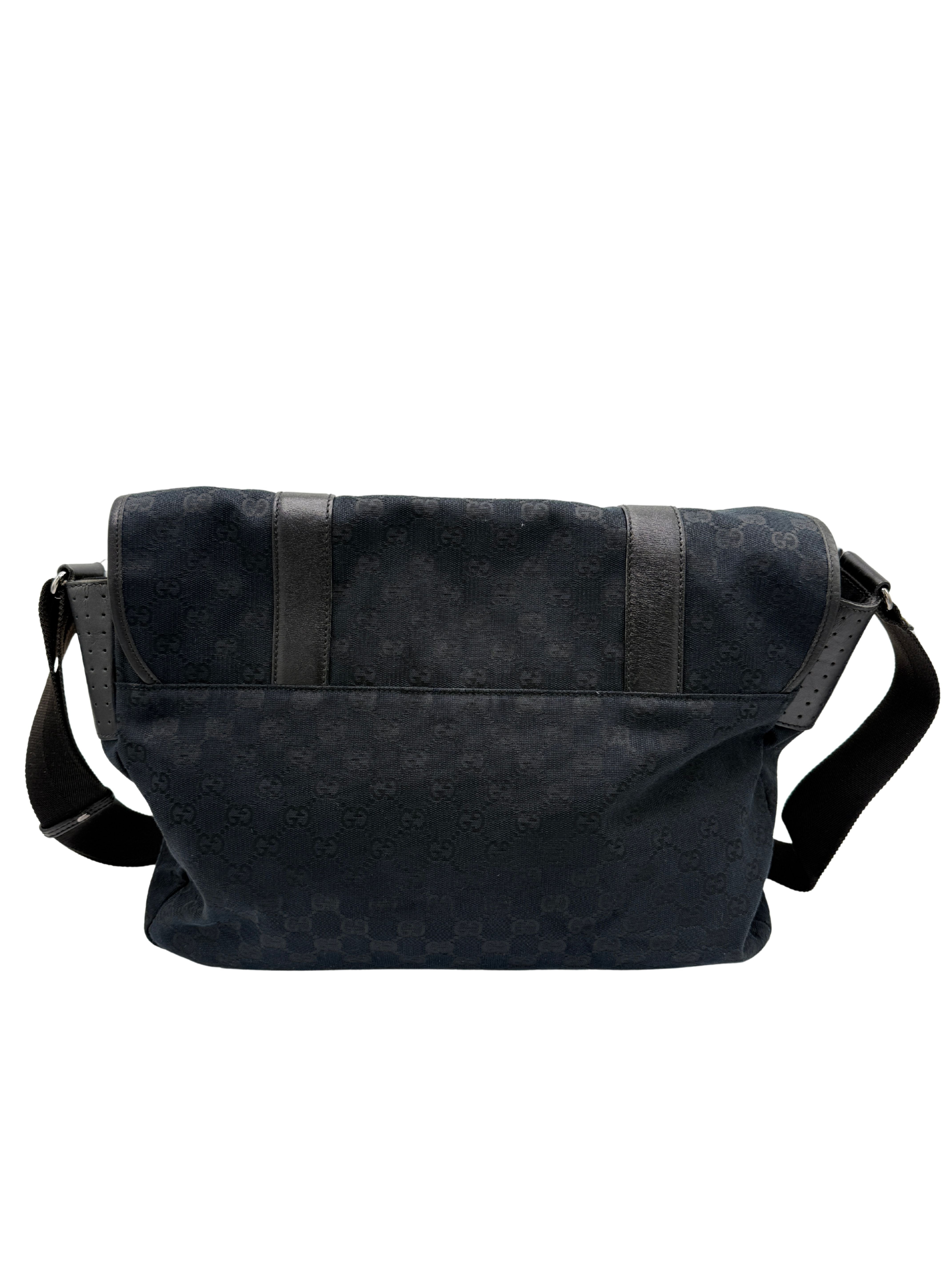 Gucci GG Canvas Messenger Bag - Black Gucci