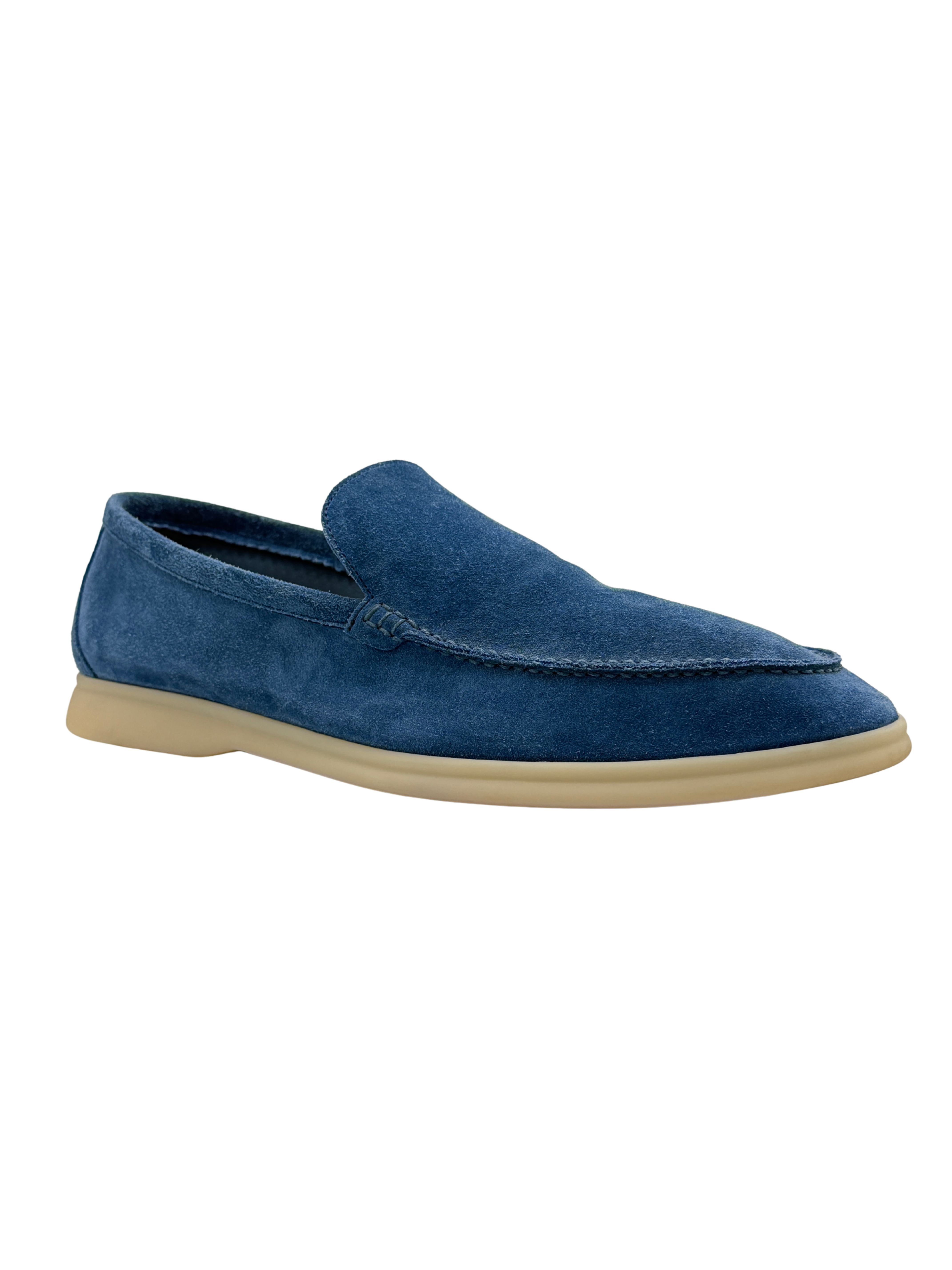 Loro Piana Summer Walk Suede Loafer - Blue Loro Piana