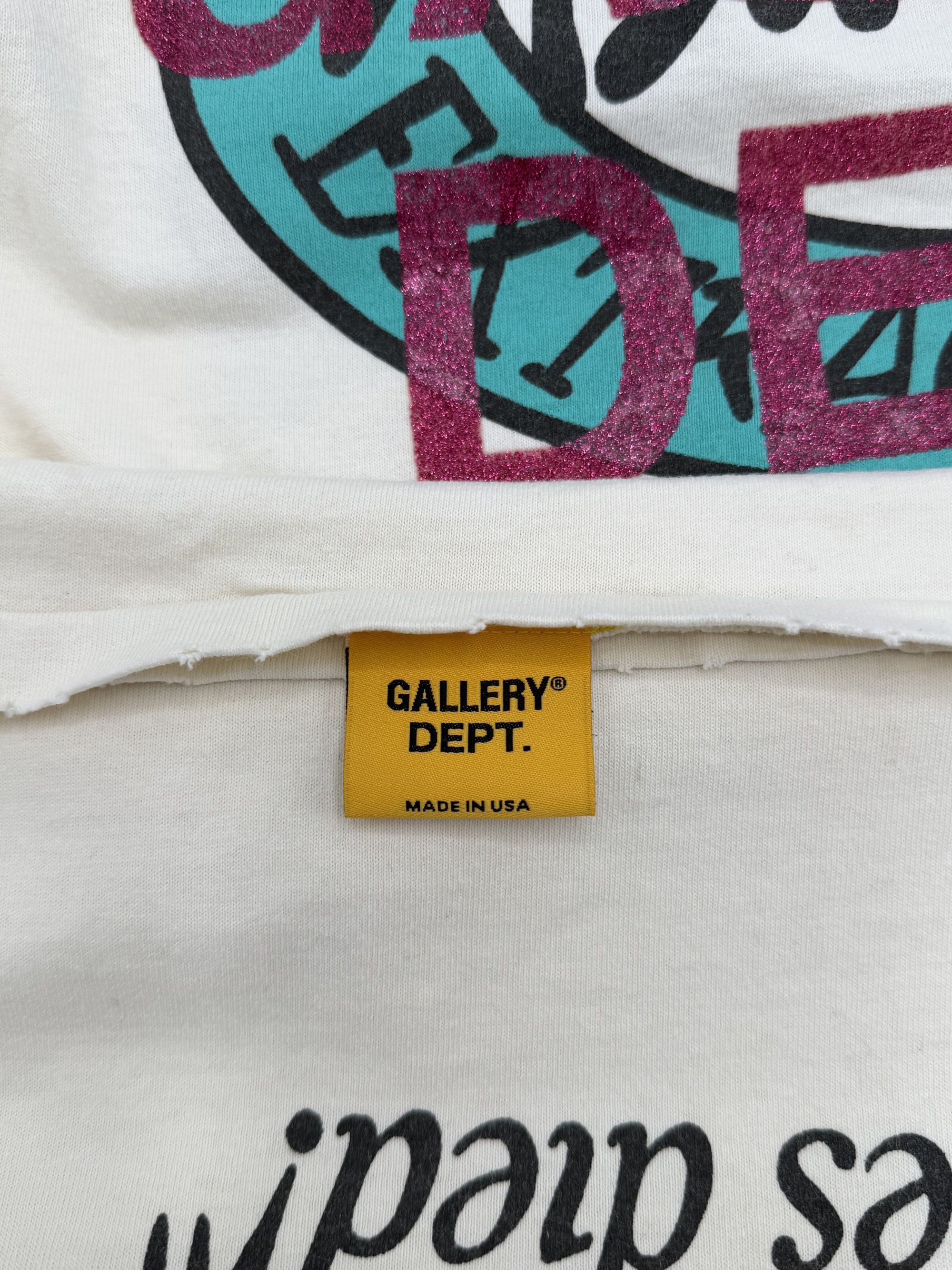 Gallery Dept Dead Batteries Tee - Cream Gallery Dept