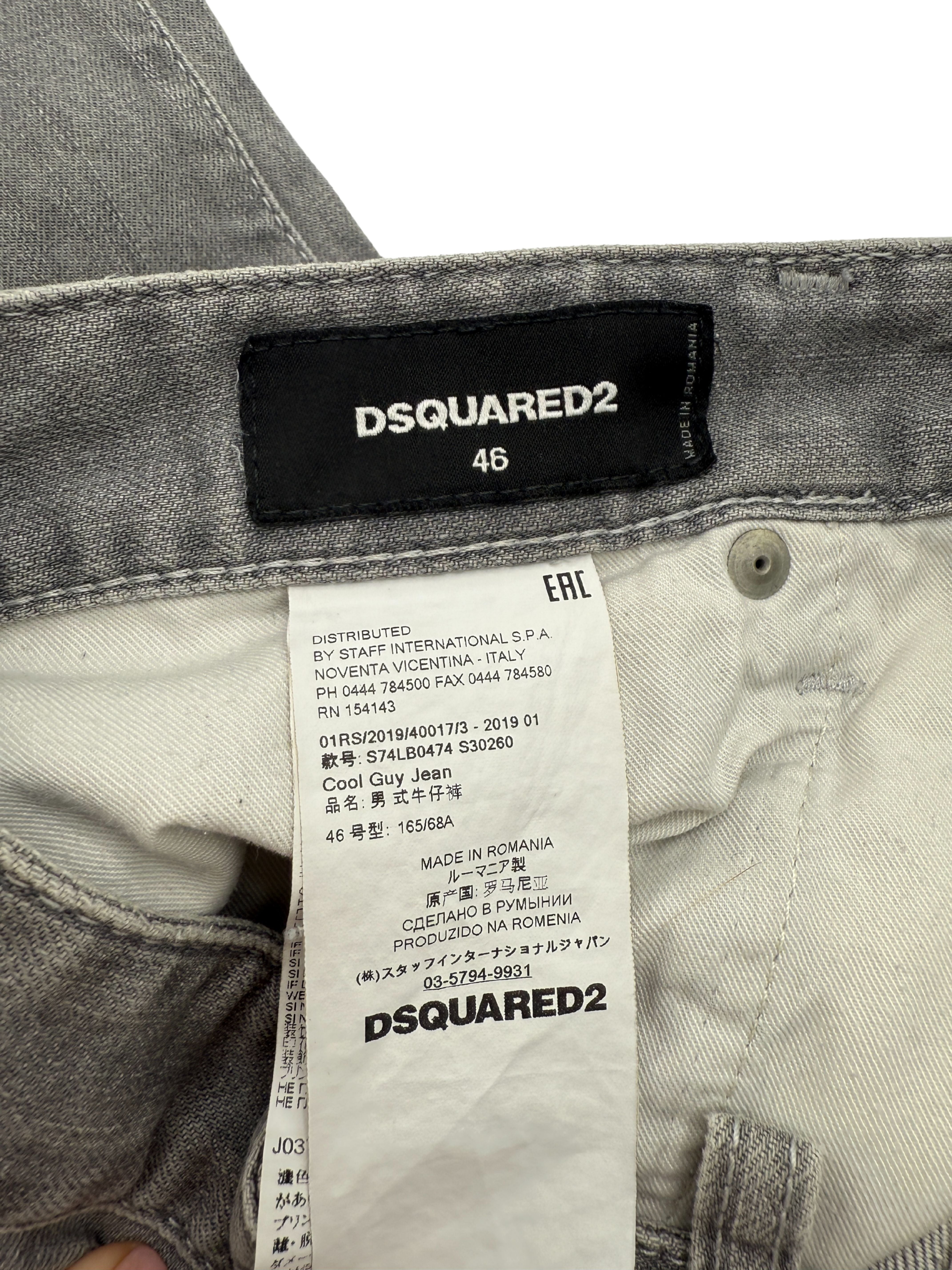 Dsquared2 Distressed Slim-Fit Jeans - Grey Dsquared2
