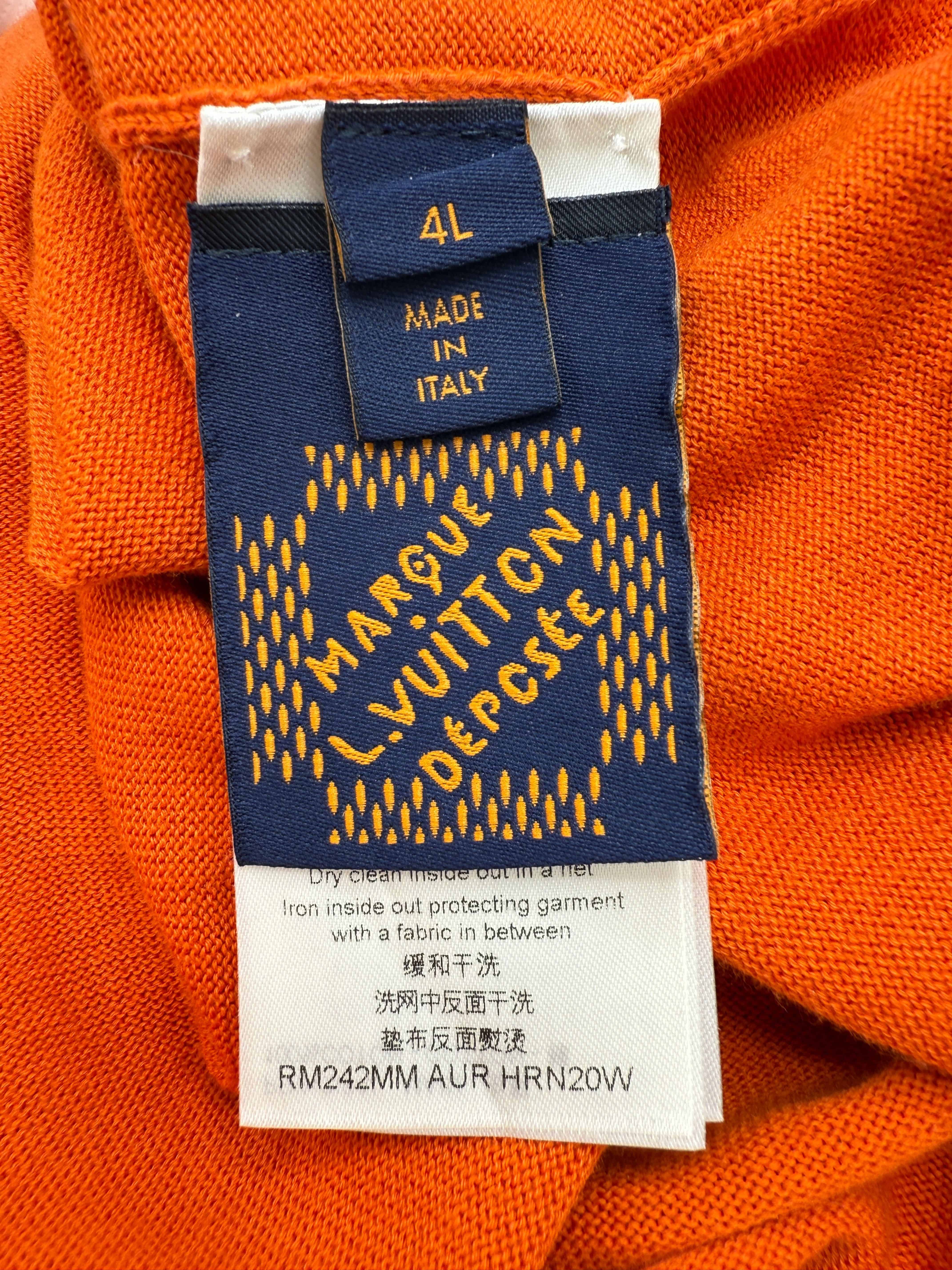 Louis Vuitton Short-Sleeved Cotton Crewneck - Orange Louis Vuitton