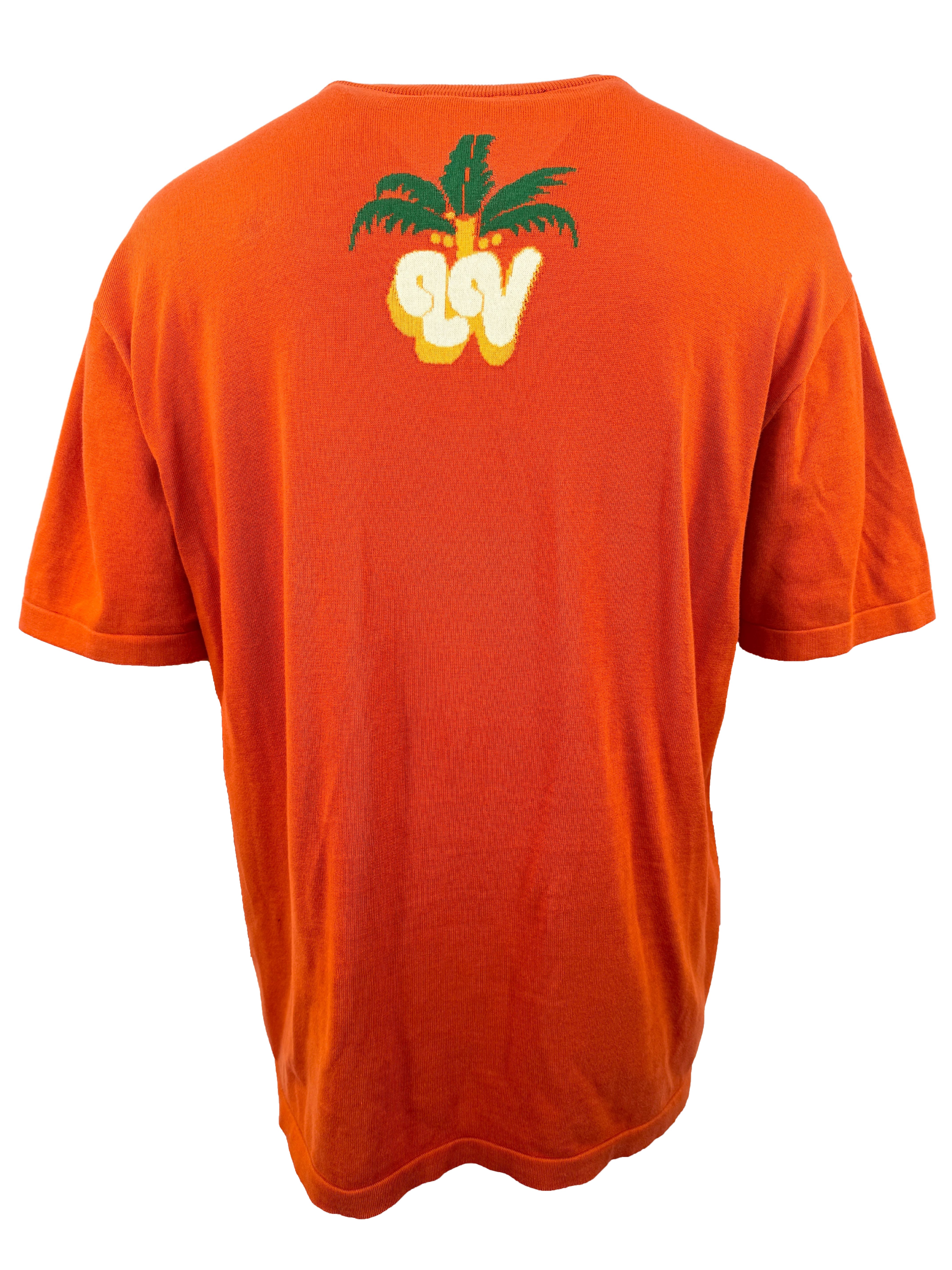 Louis Vuitton Short-Sleeved Cotton Crewneck - Orange Louis Vuitton