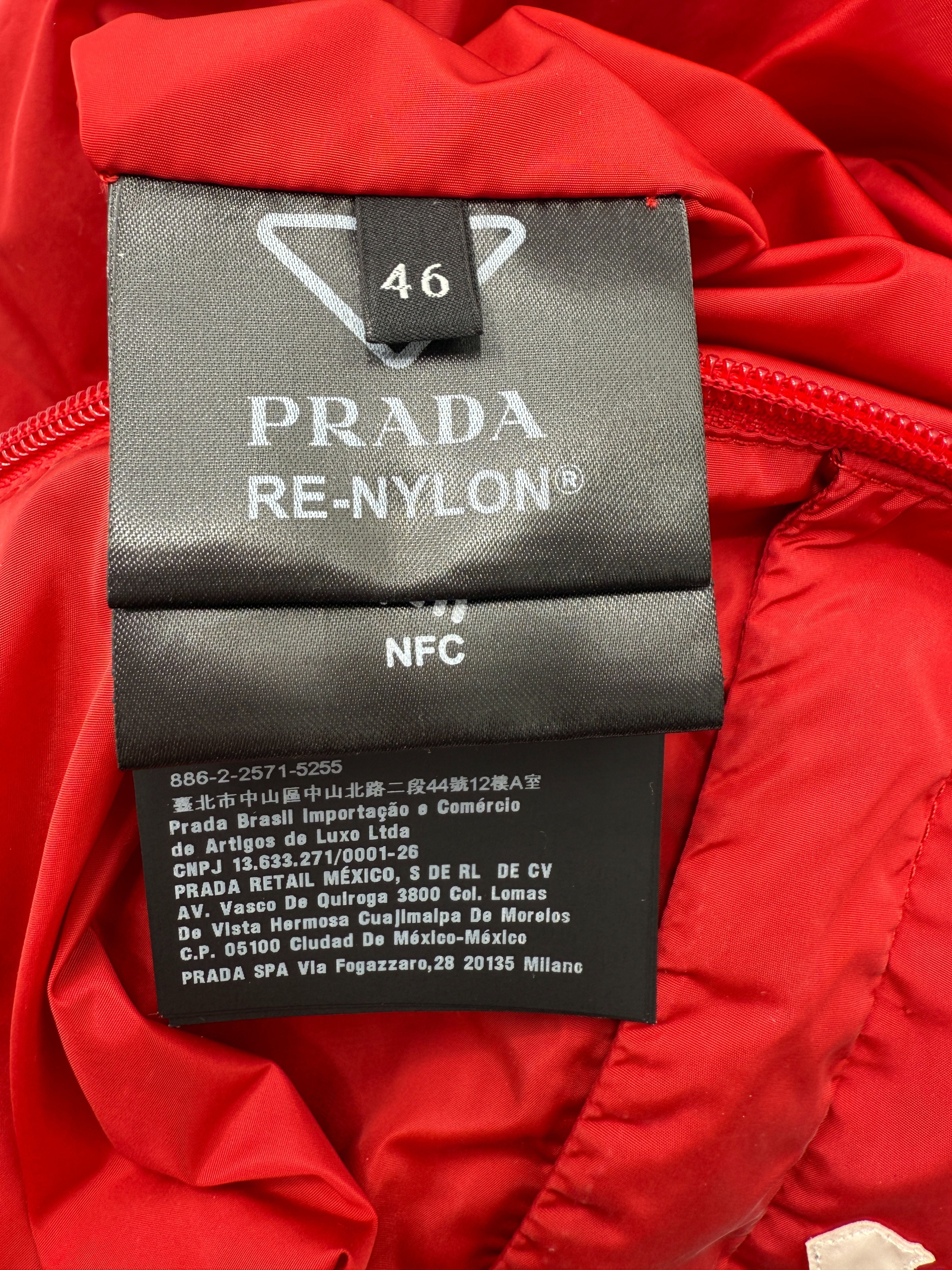 Prada Milano Re-Nylon Blouson Jacket - Red Prada
