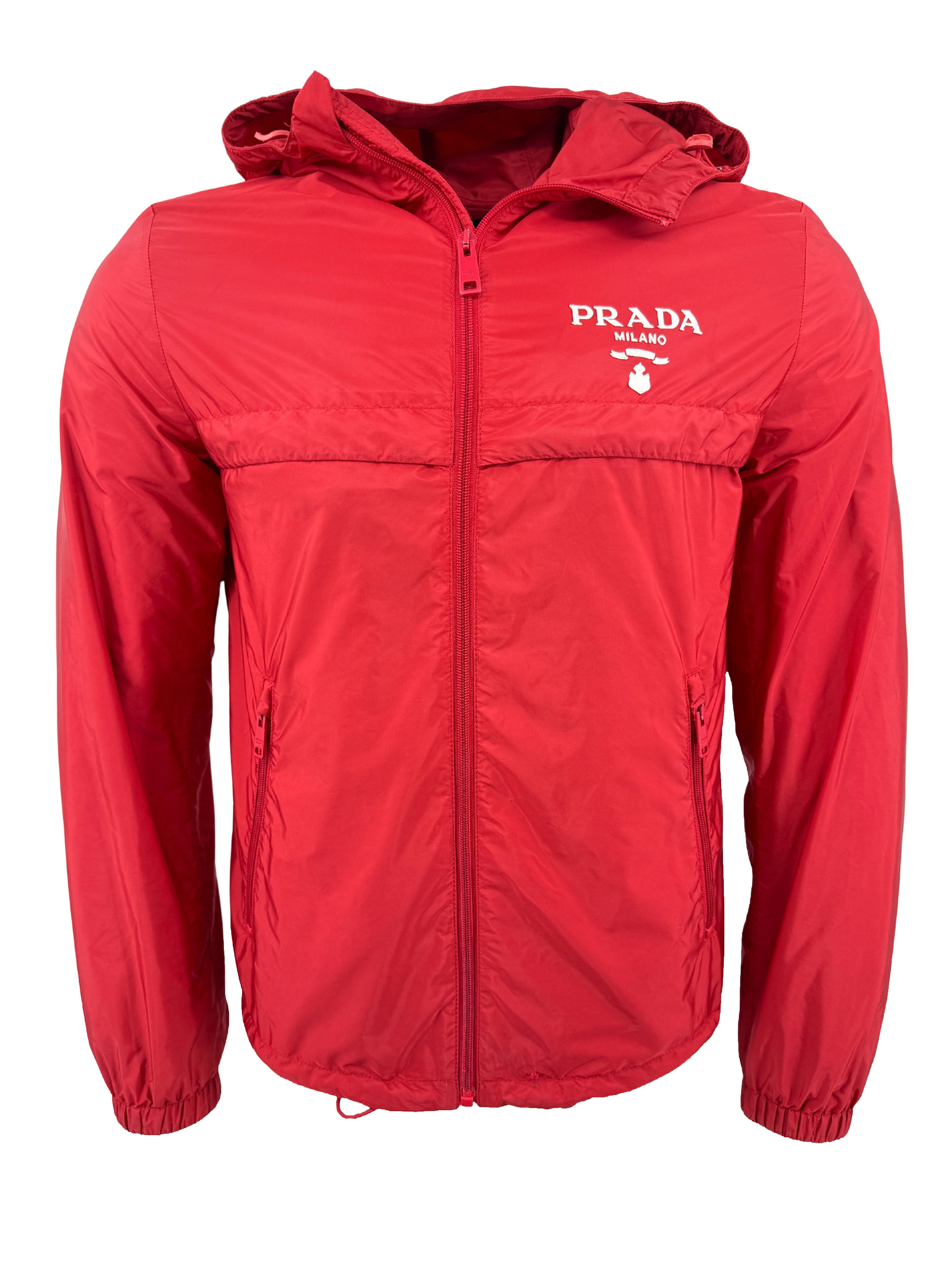 Prada Milano Re-Nylon Blouson Jacket - Red Prada