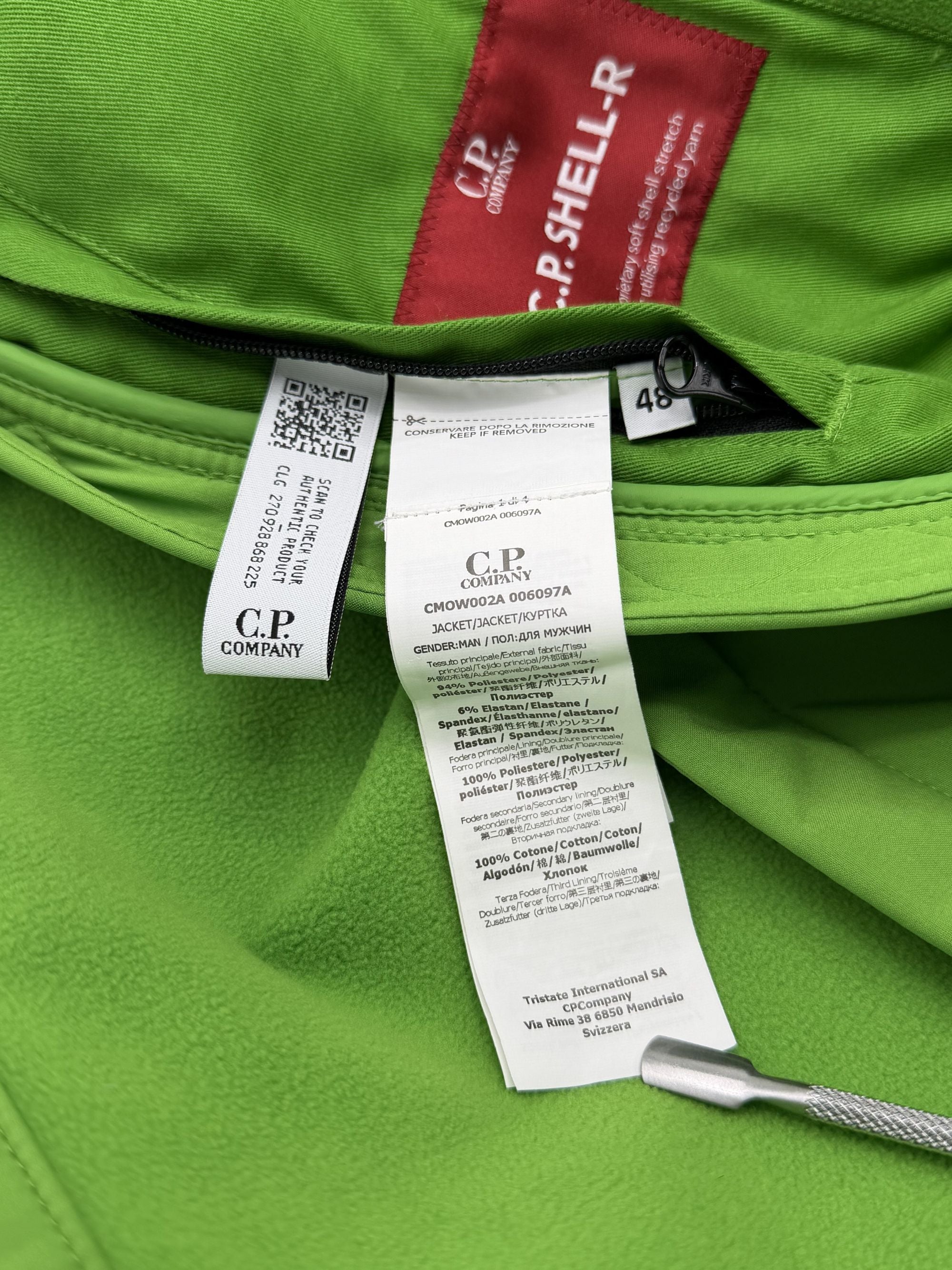 CP Company Soft Shell Goggle Jacket - Green (Unused) C.P. Company