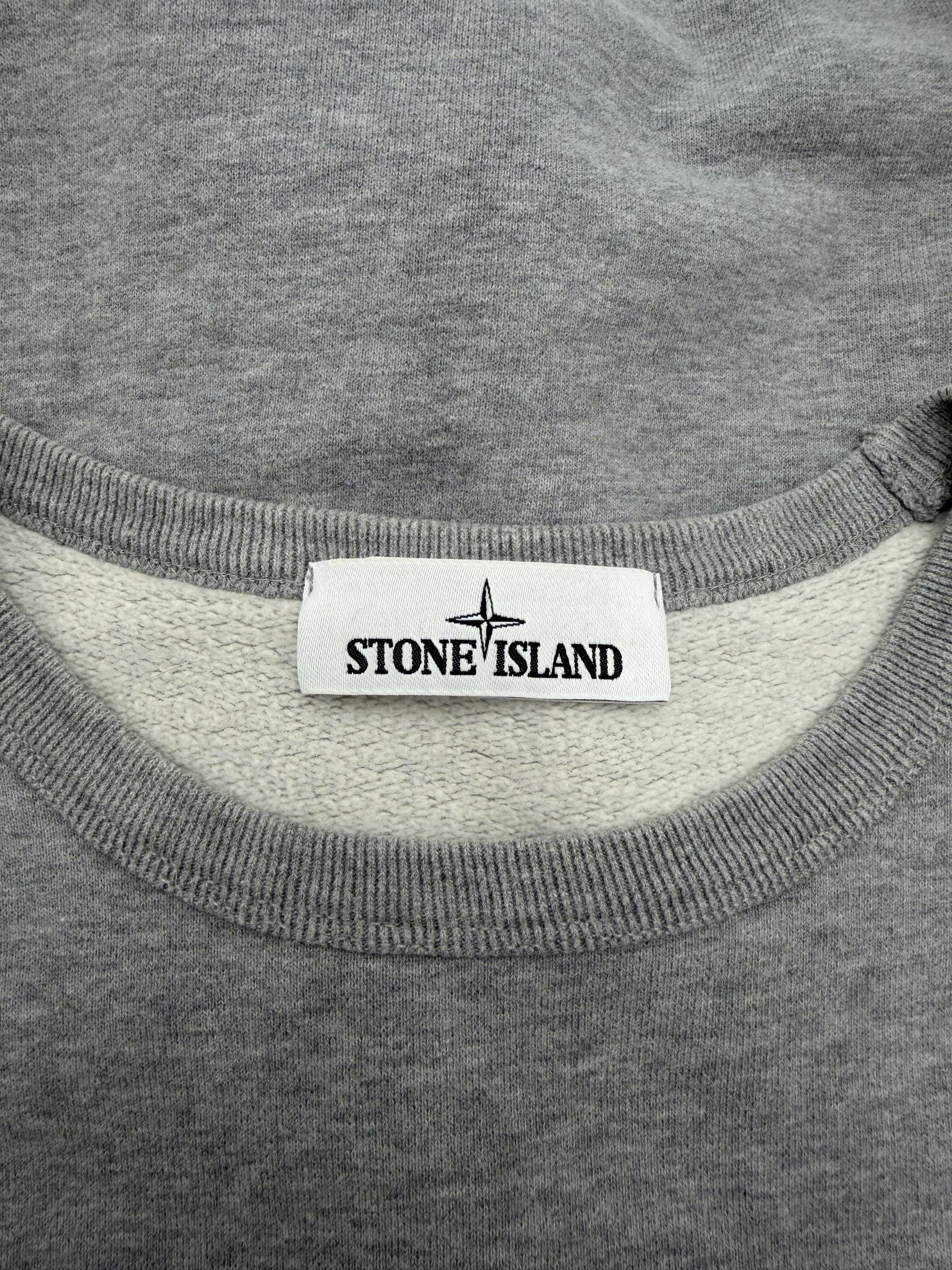 Stone Island Badge Sweatshirt - Grey Stone Island