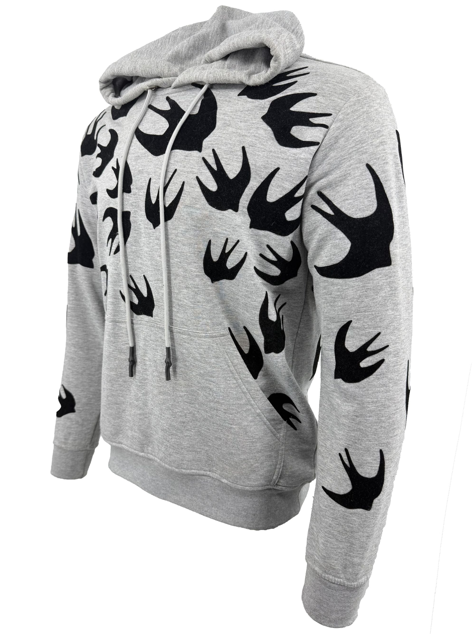 Alexander Mcqueen Swallows Hoodie - Grey Alexander McQueen
