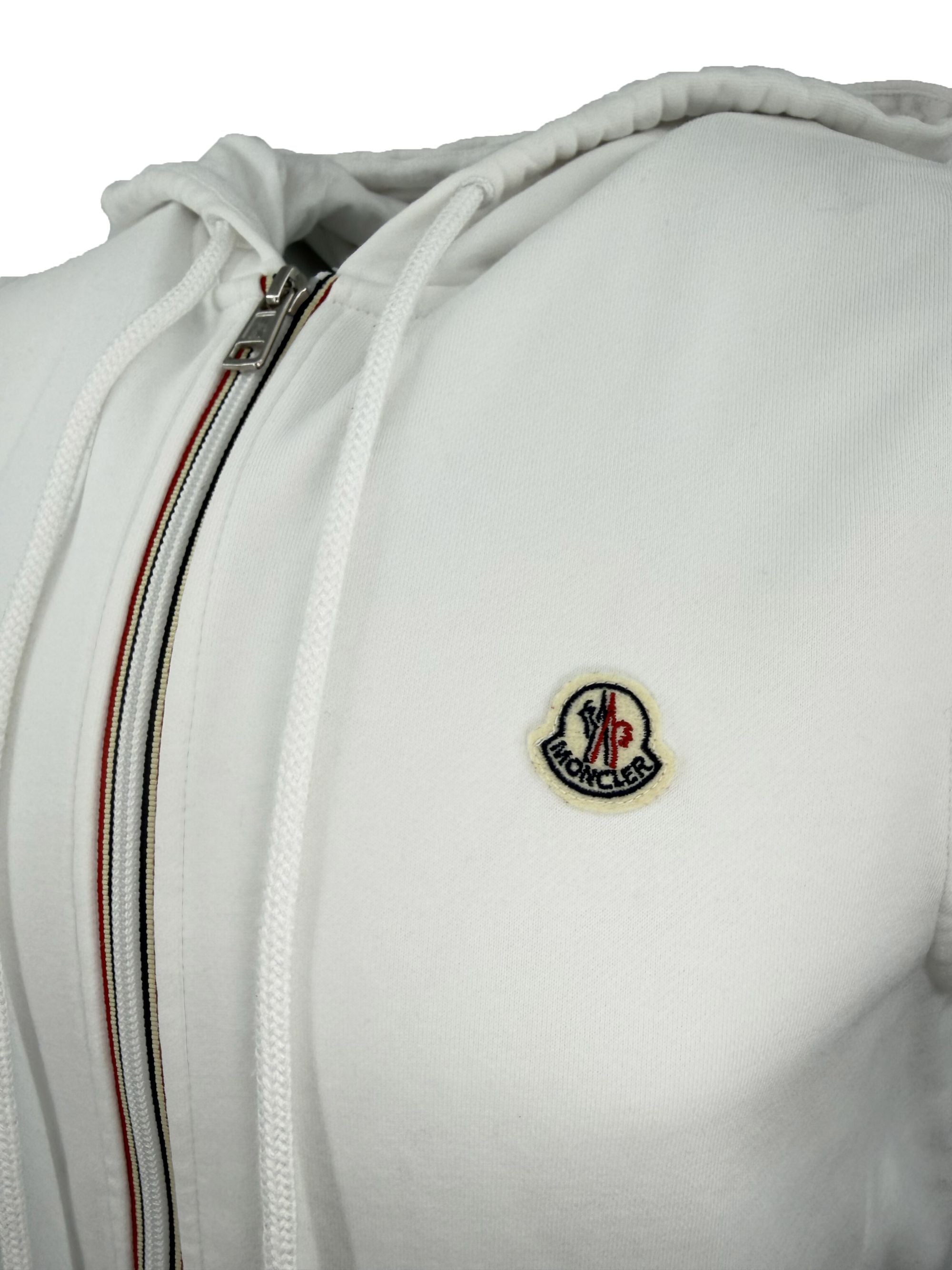 Moncler Sleeveless Zip Up Hoodie - White Moncler