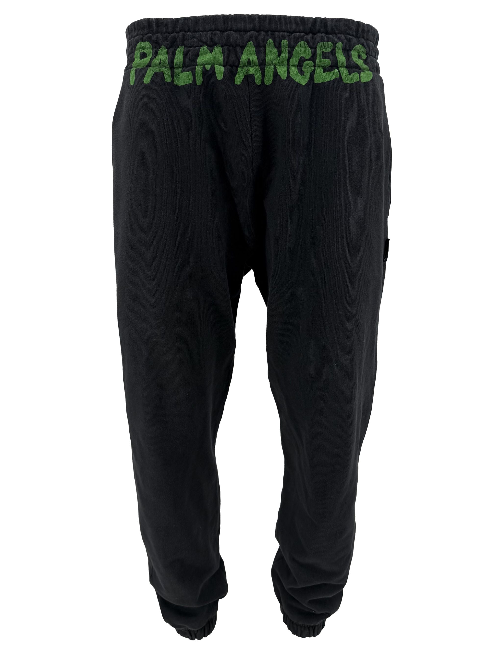 Palm Angels Logo Waistband Joggers - Green Palm Angels