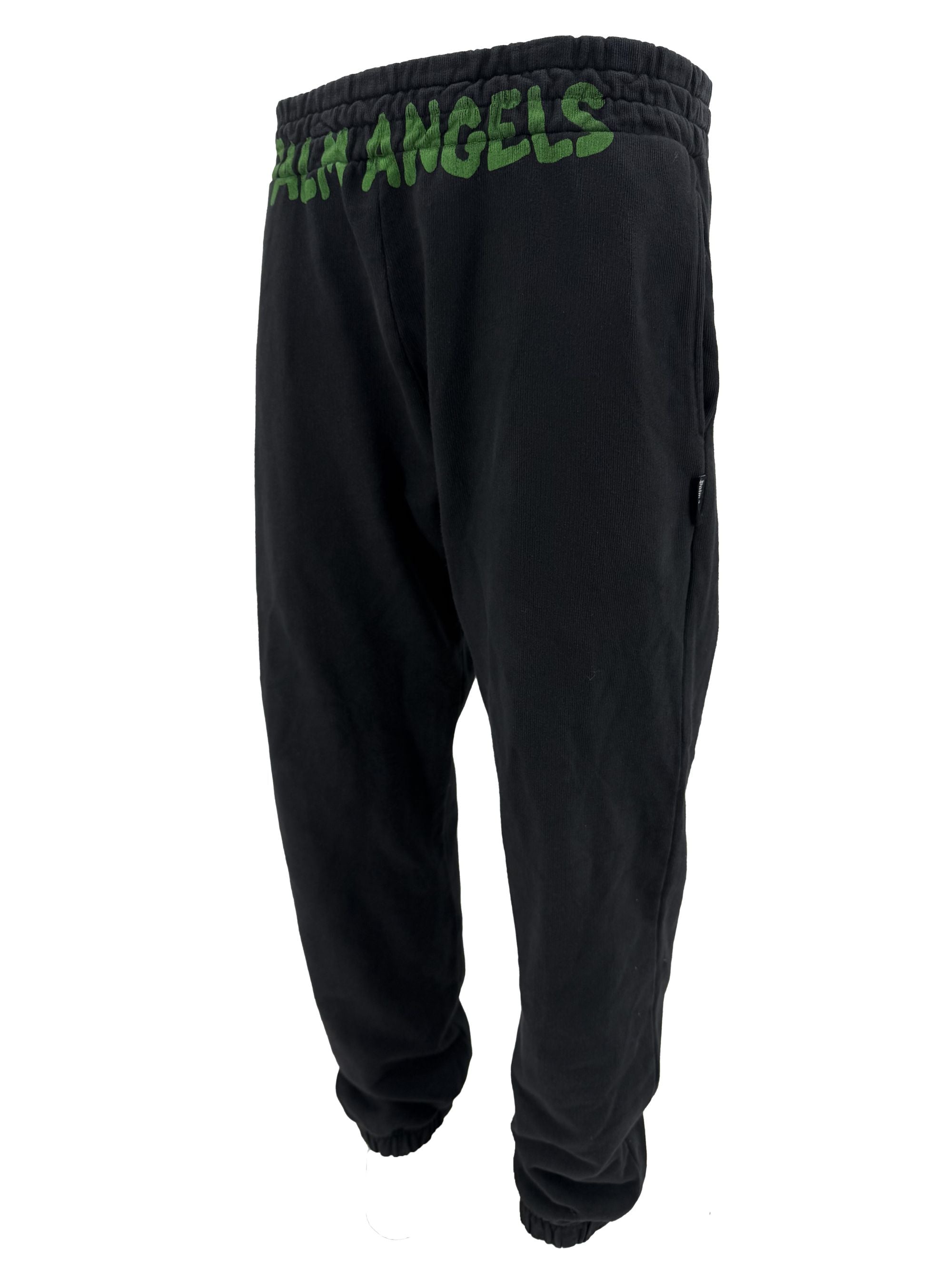 Palm Angels Logo Waistband Joggers - Green Palm Angels