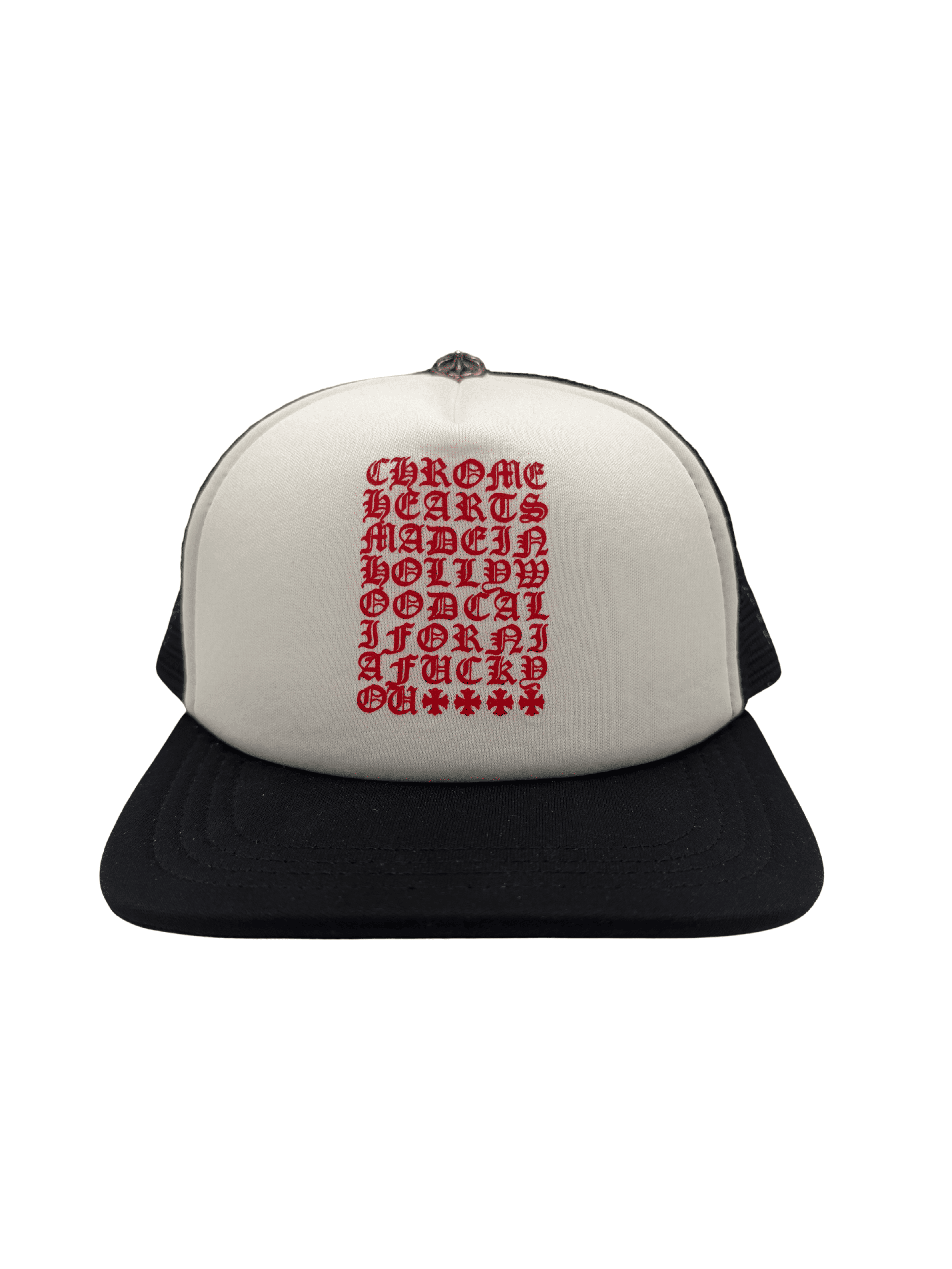 Chrome Hearts Eyechart Trucker Hat - White (Unused) Chrome Hearts