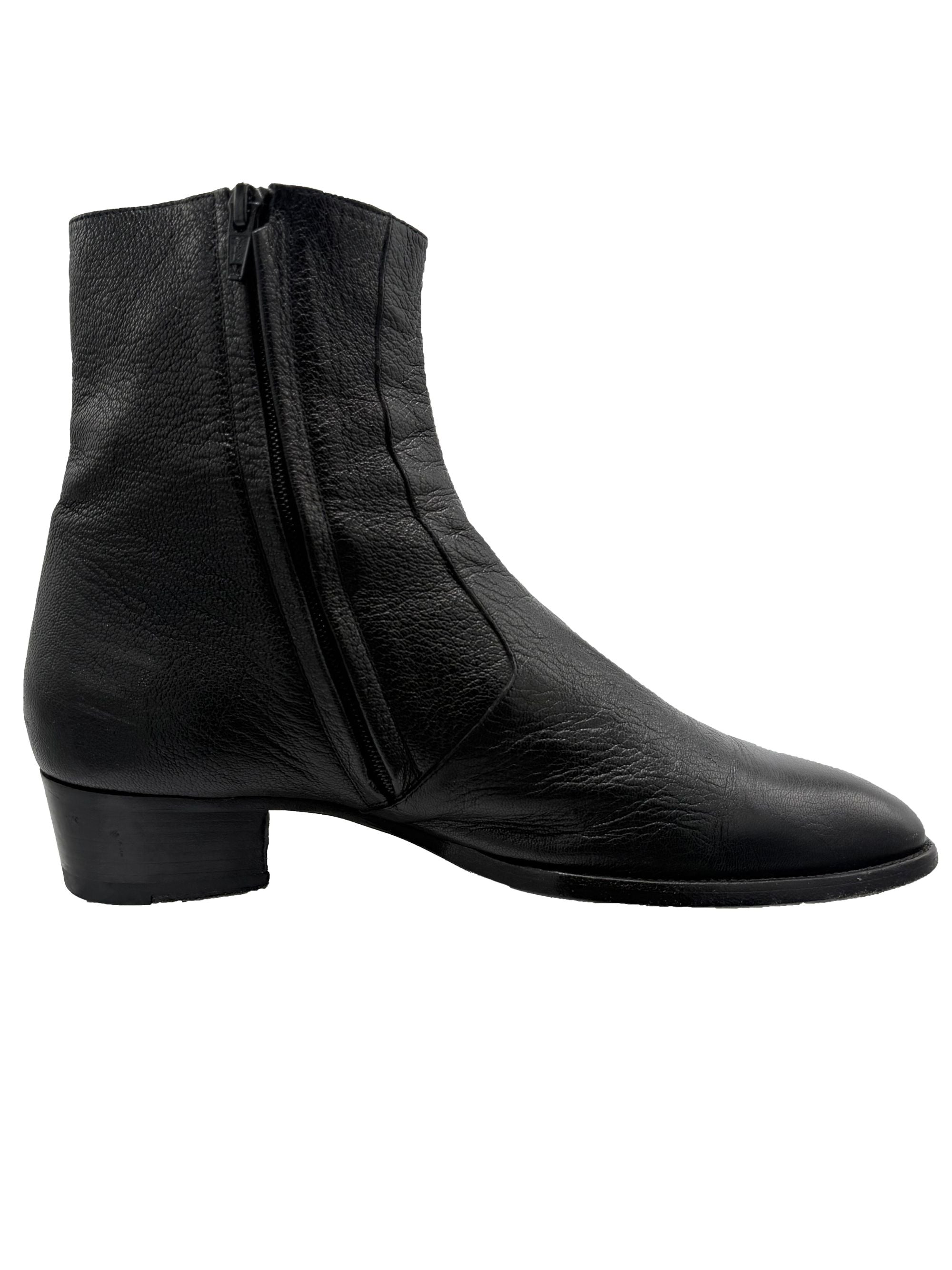 Yves Saint Laurent Leather Boot - Black Yves Saint Laurent