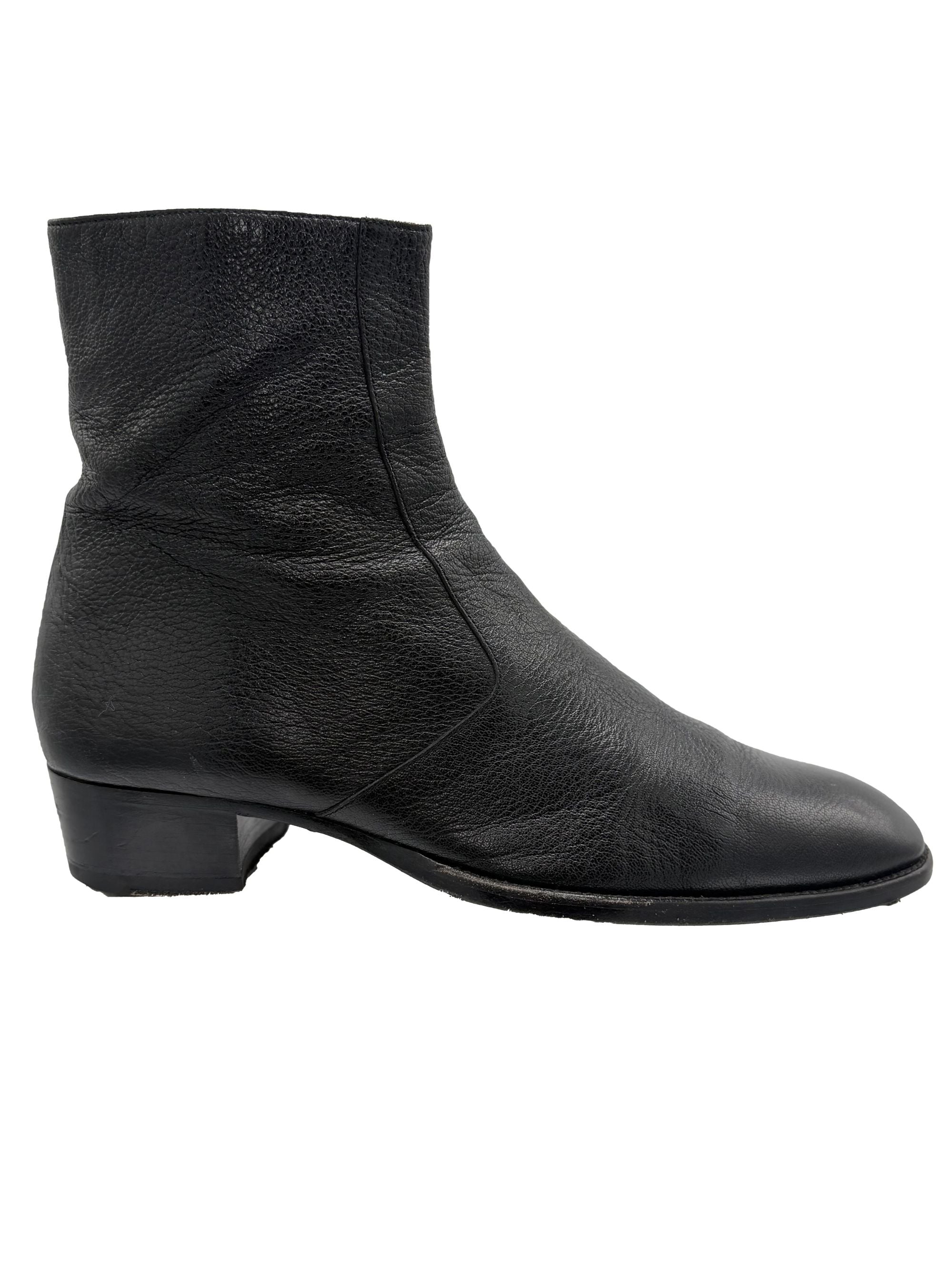 Yves Saint Laurent Leather Boot - Black Yves Saint Laurent