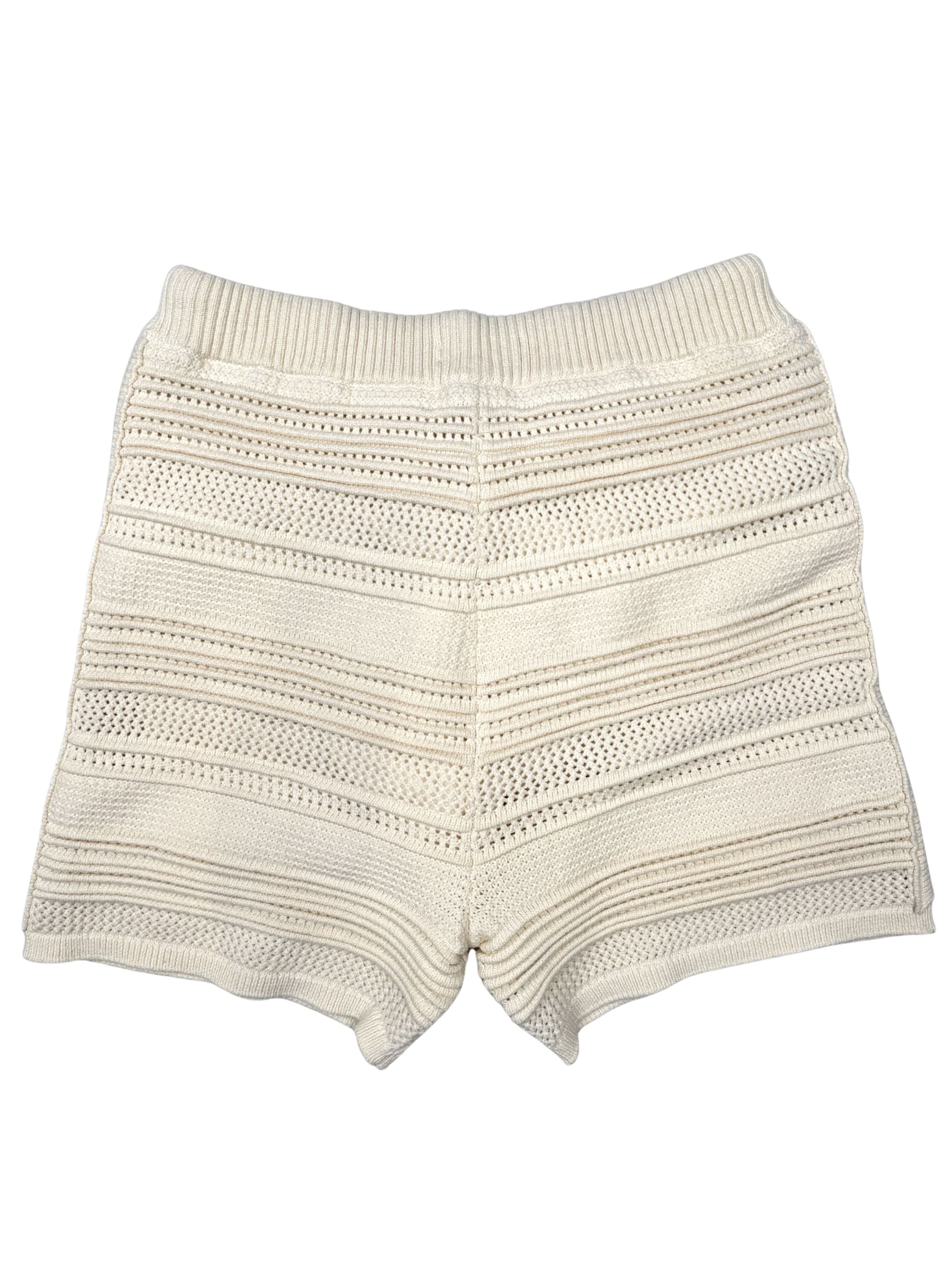 Commas Crochet Shorts - Cream Commas