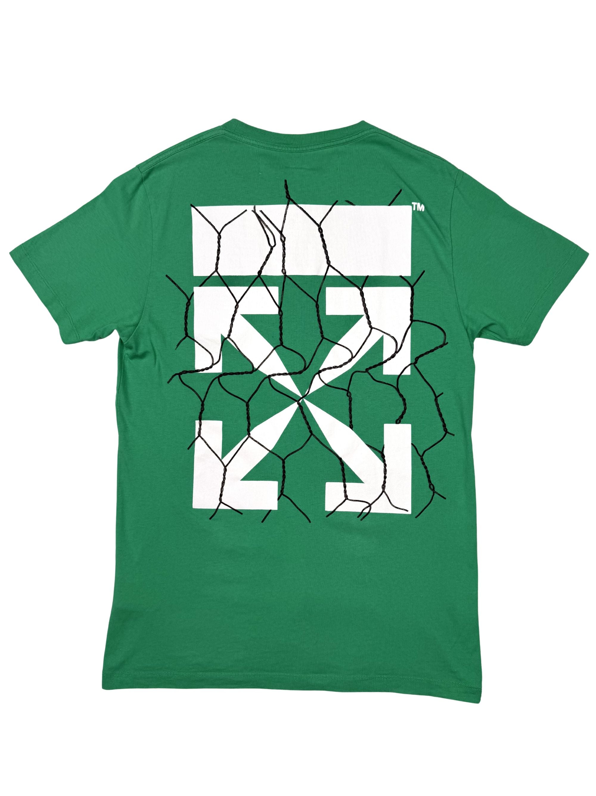 Off White Fence Arrow Logo T-Shirt - Green Off-White