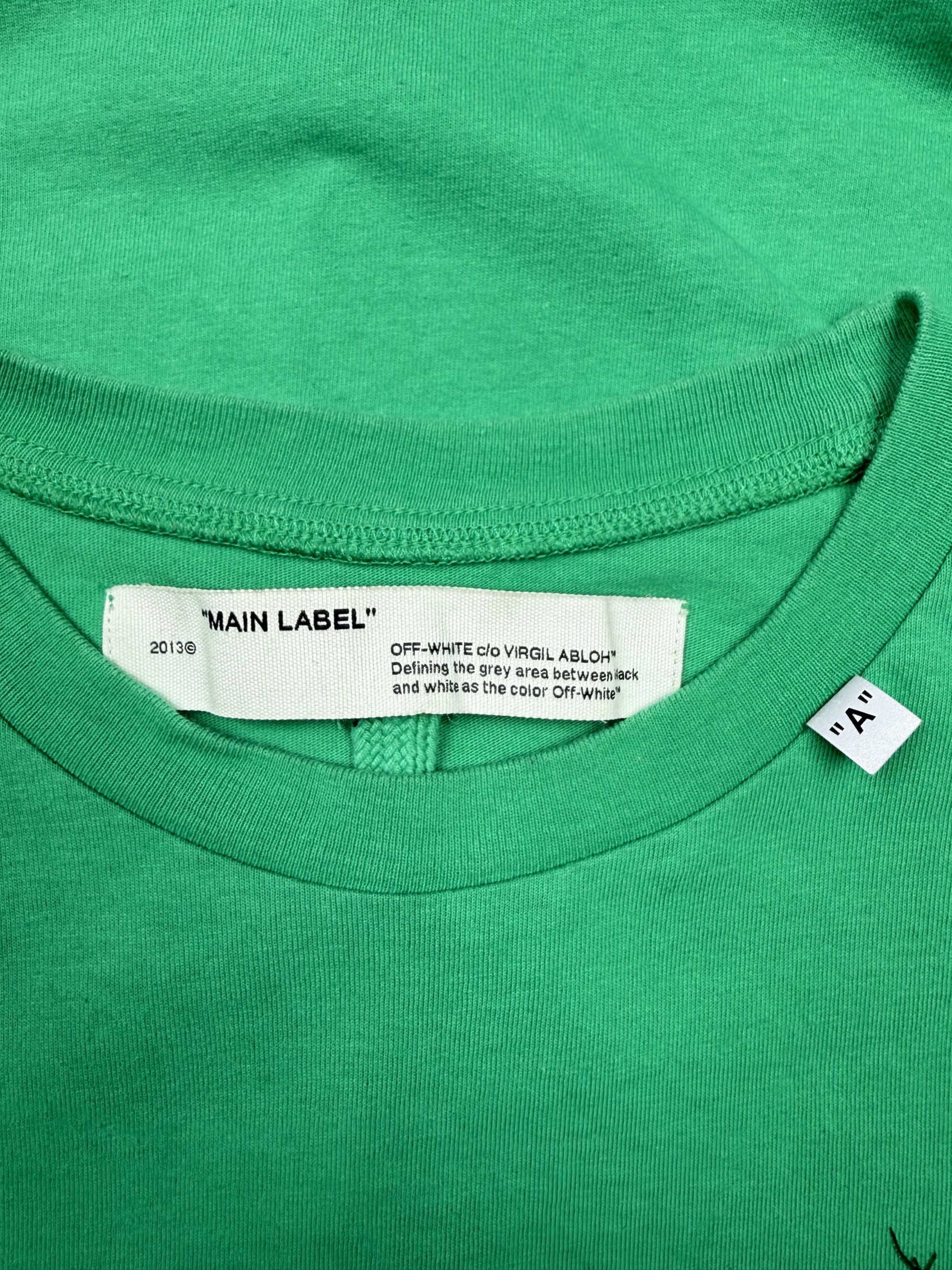 Off White Fence Arrow Logo T-Shirt - Green Off-White
