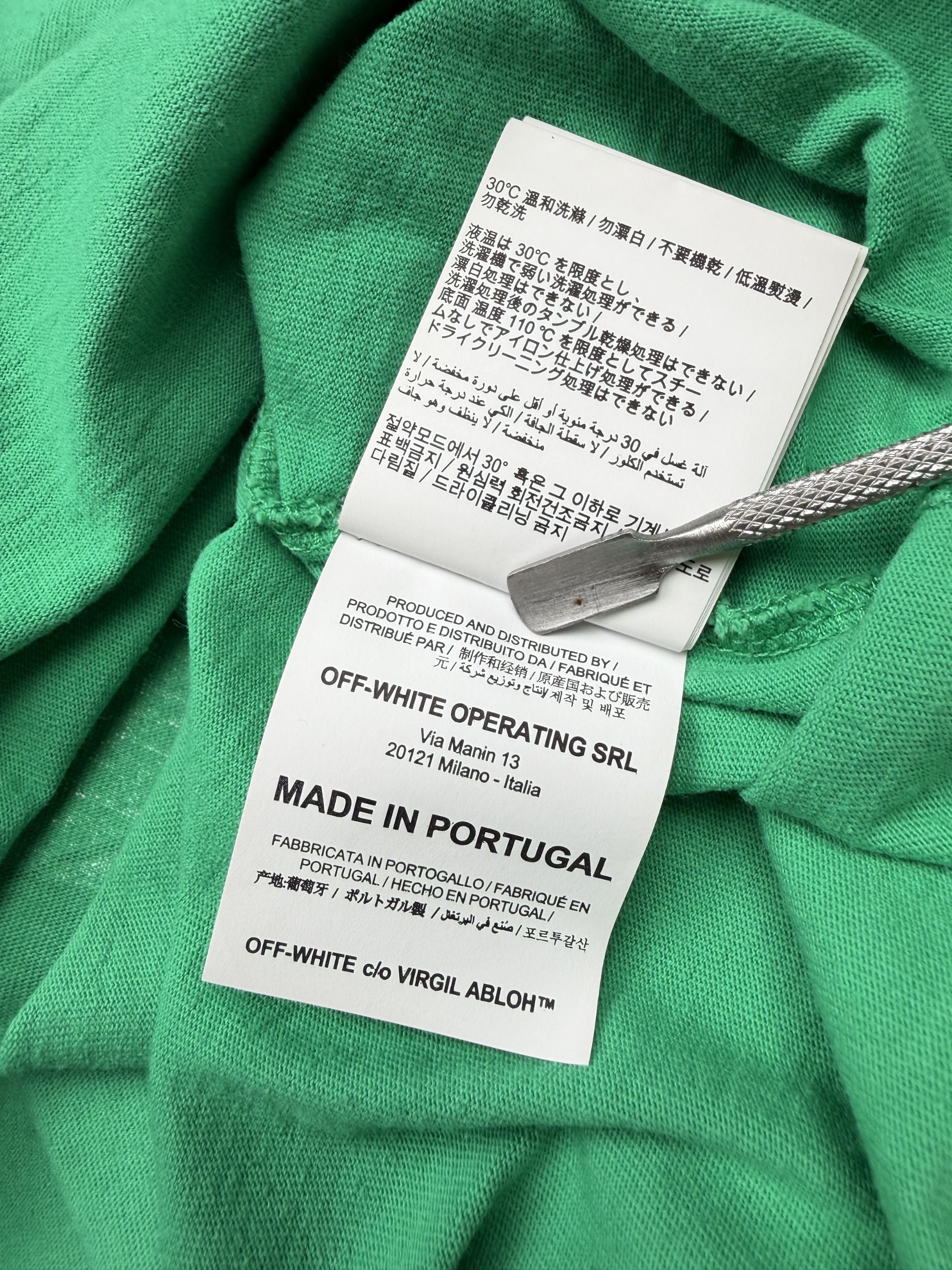 Off White Fence Arrow Logo T-Shirt - Green Off-White