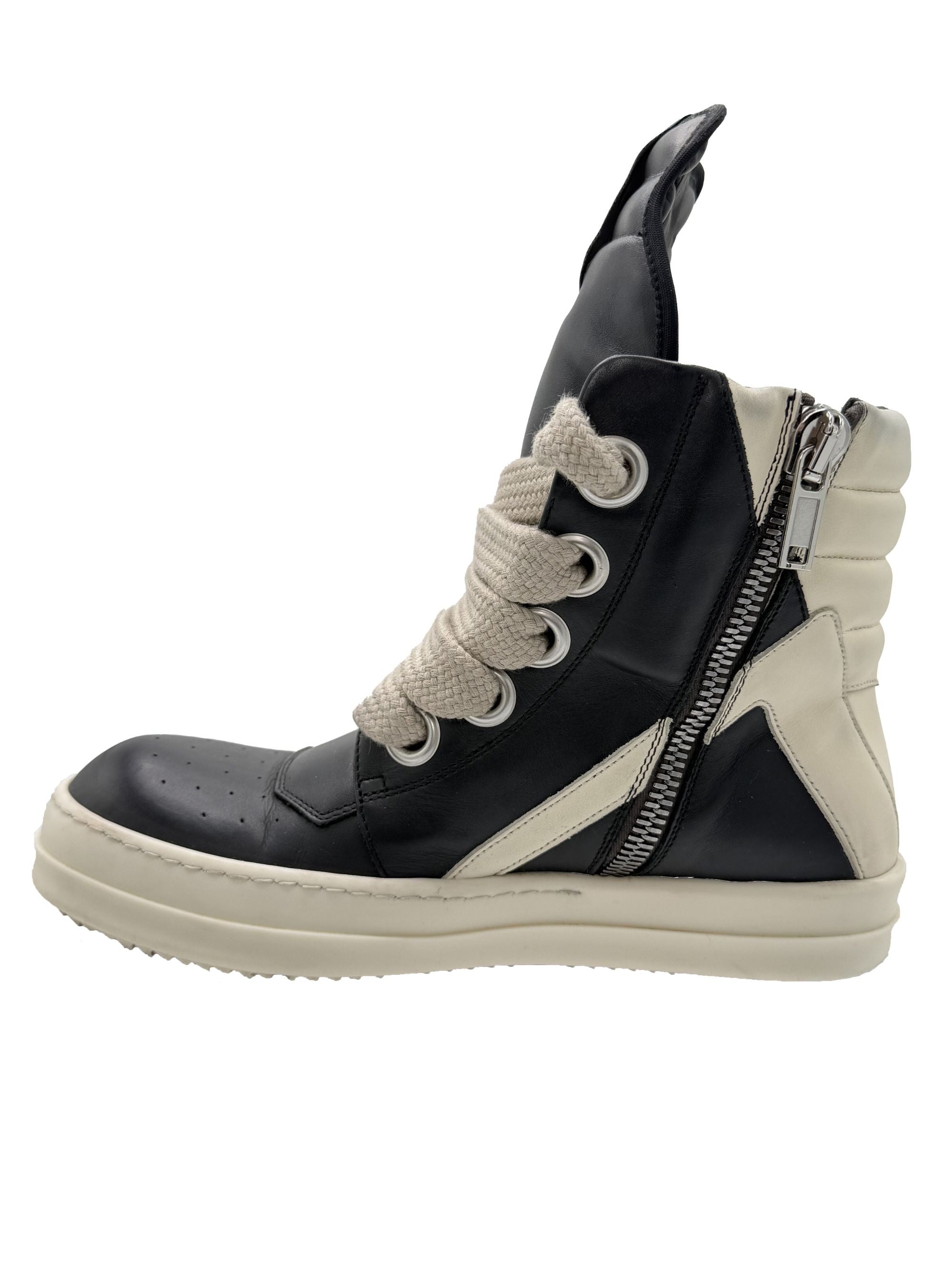 Rick Owens Geobasket Jumbo Lace Sneakers - Black NO COST PRICE Rick Owens