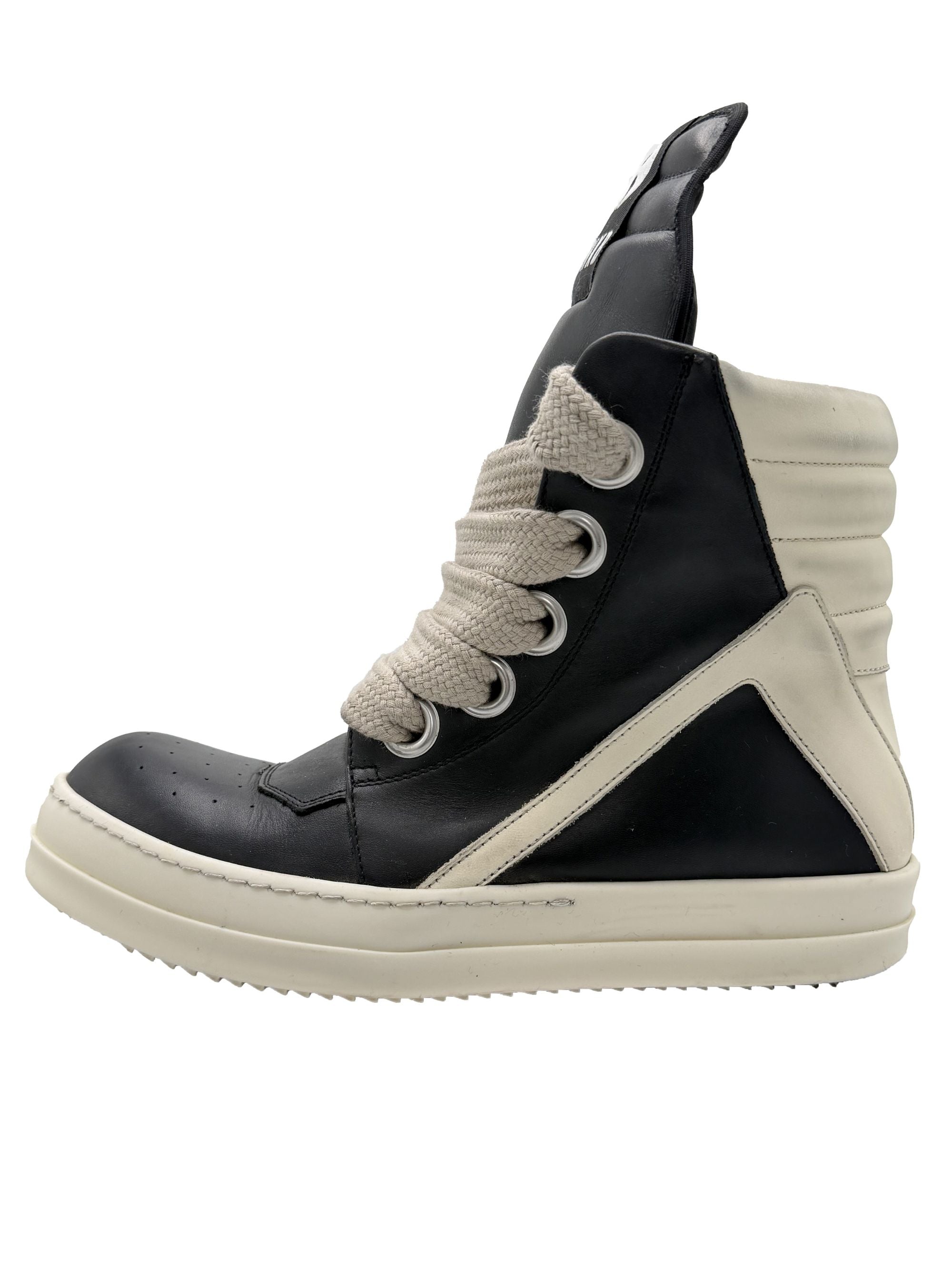 Rick Owens Geobasket Jumbo Lace Sneakers - Black NO COST PRICE Rick Owens