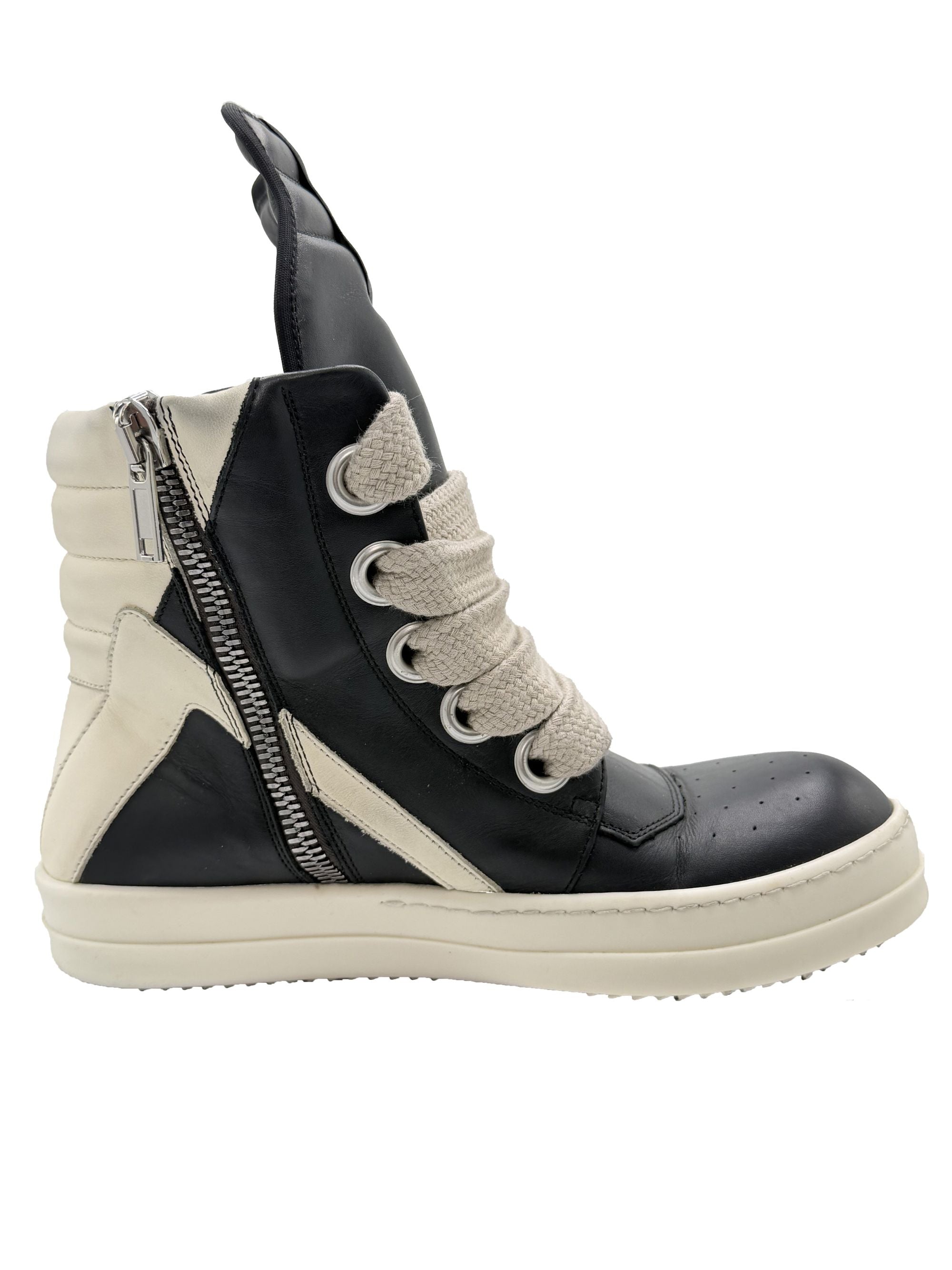 Rick Owens Geobasket Jumbo Lace Sneakers - Black NO COST PRICE Rick Owens
